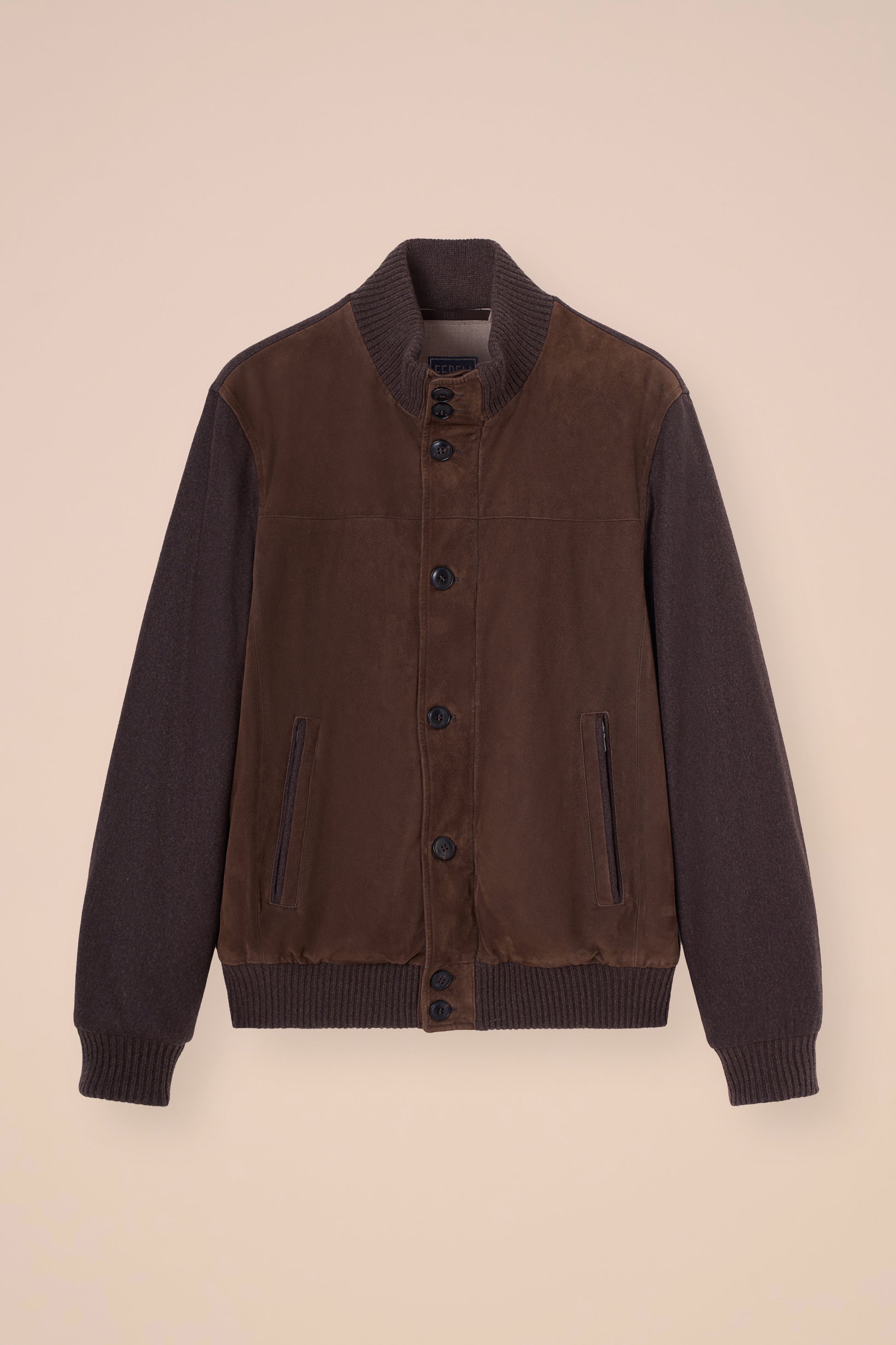 Villard giacca in cashmere e suede - COFFEE