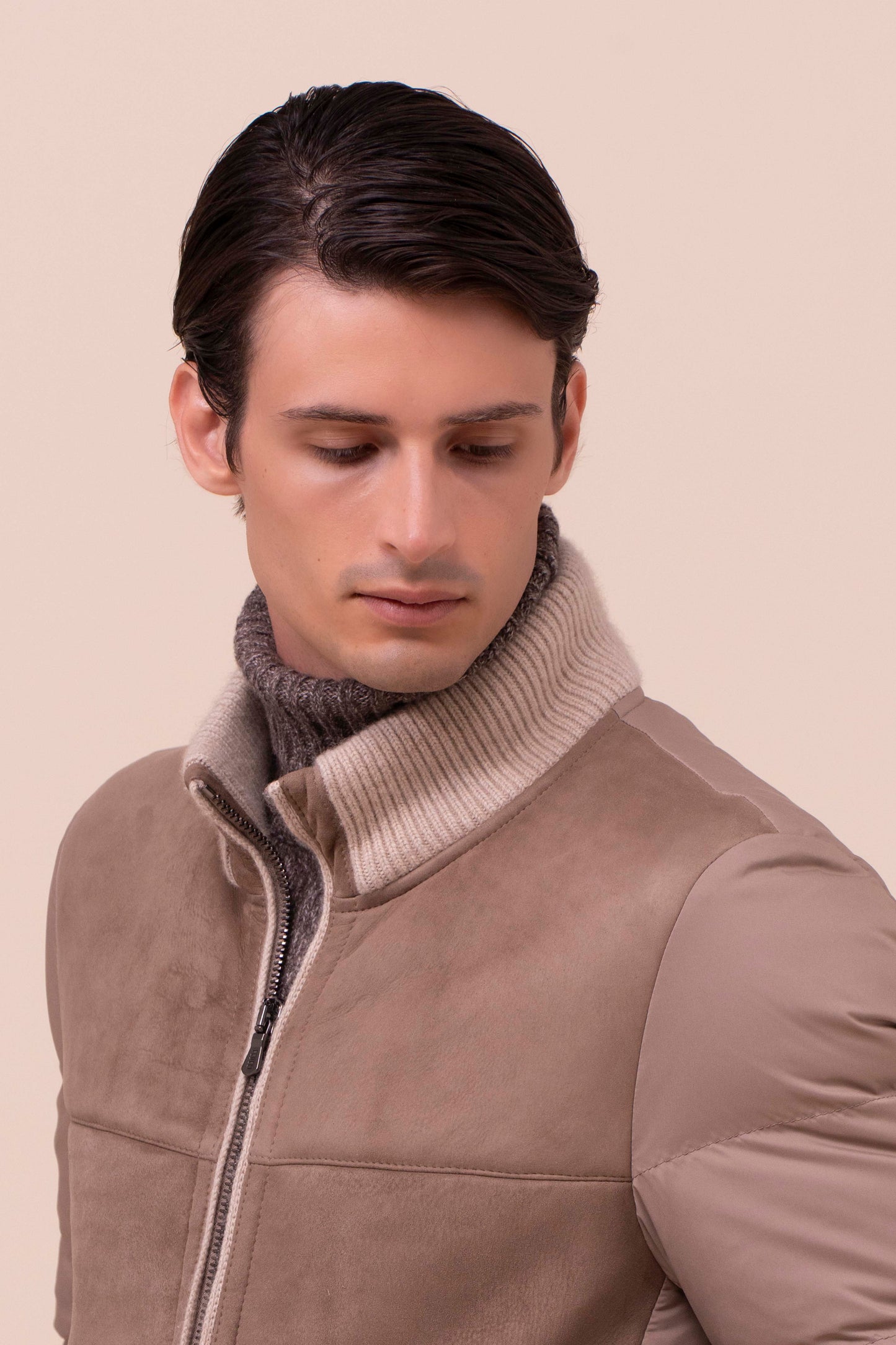 Andorra Shearling and Airstop Down Puffer Bomber - DUNES