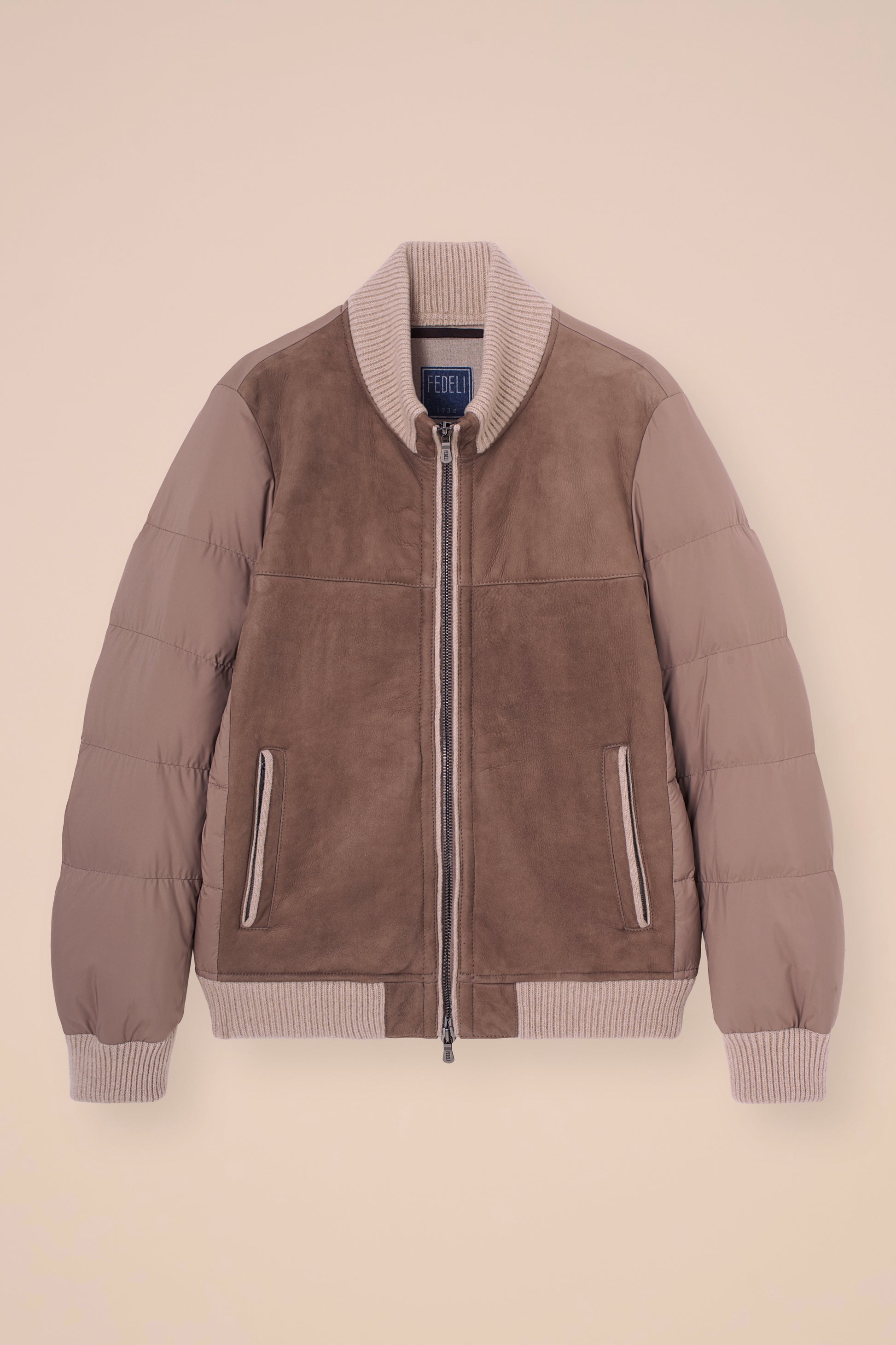 Andorra Shearling and Airstop Down Puffer Bomber - DUNES