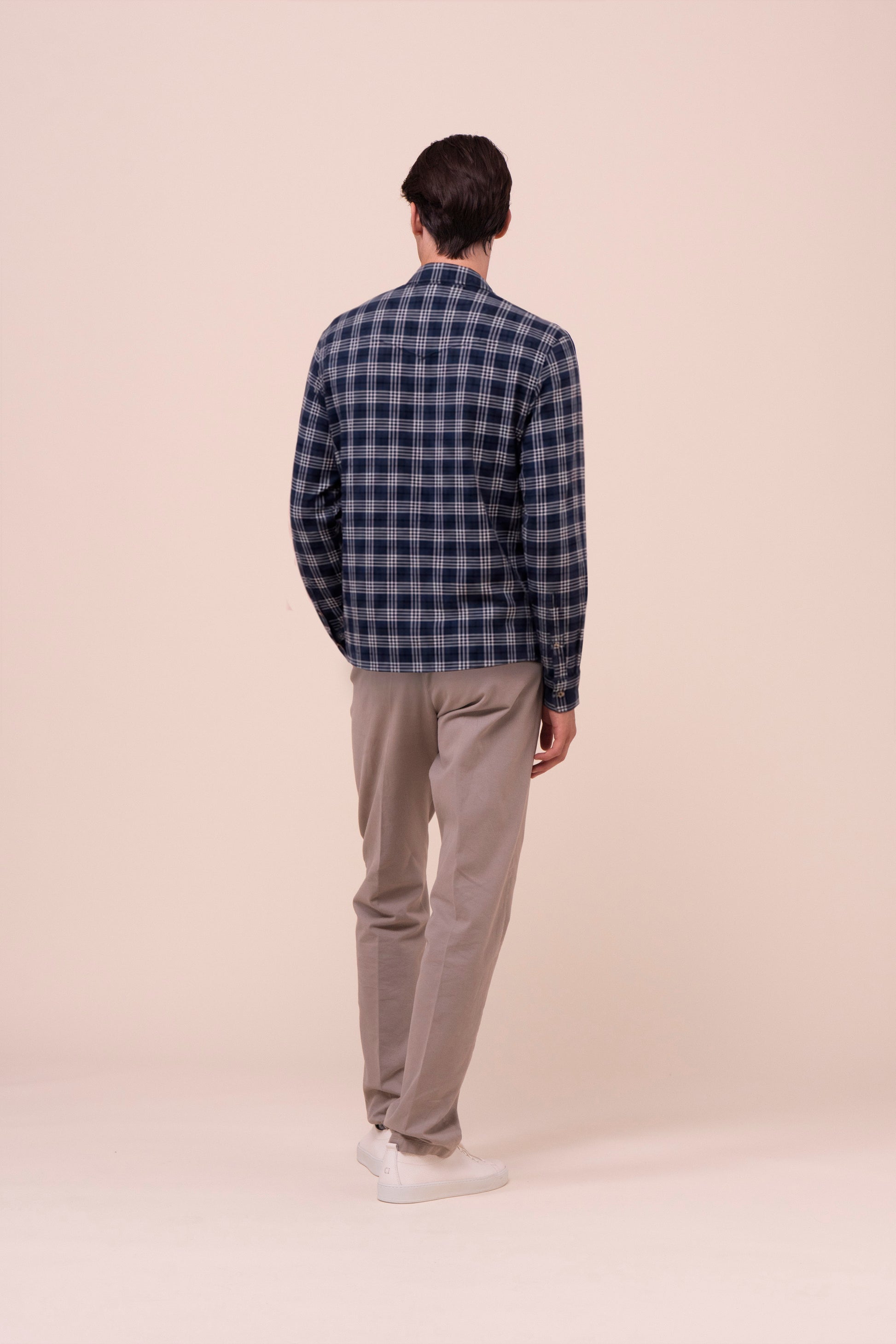 Dylan overshirt in flanella di cotone imbottita con Cashsoftpadding - STORM