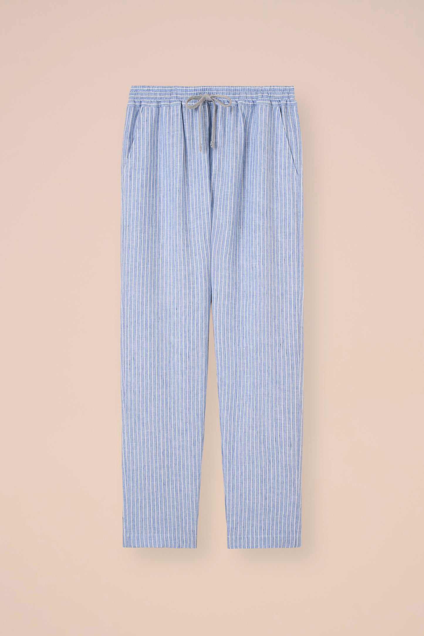 Bonifacio pantaloni in lino rigato - WAVEMELANGE