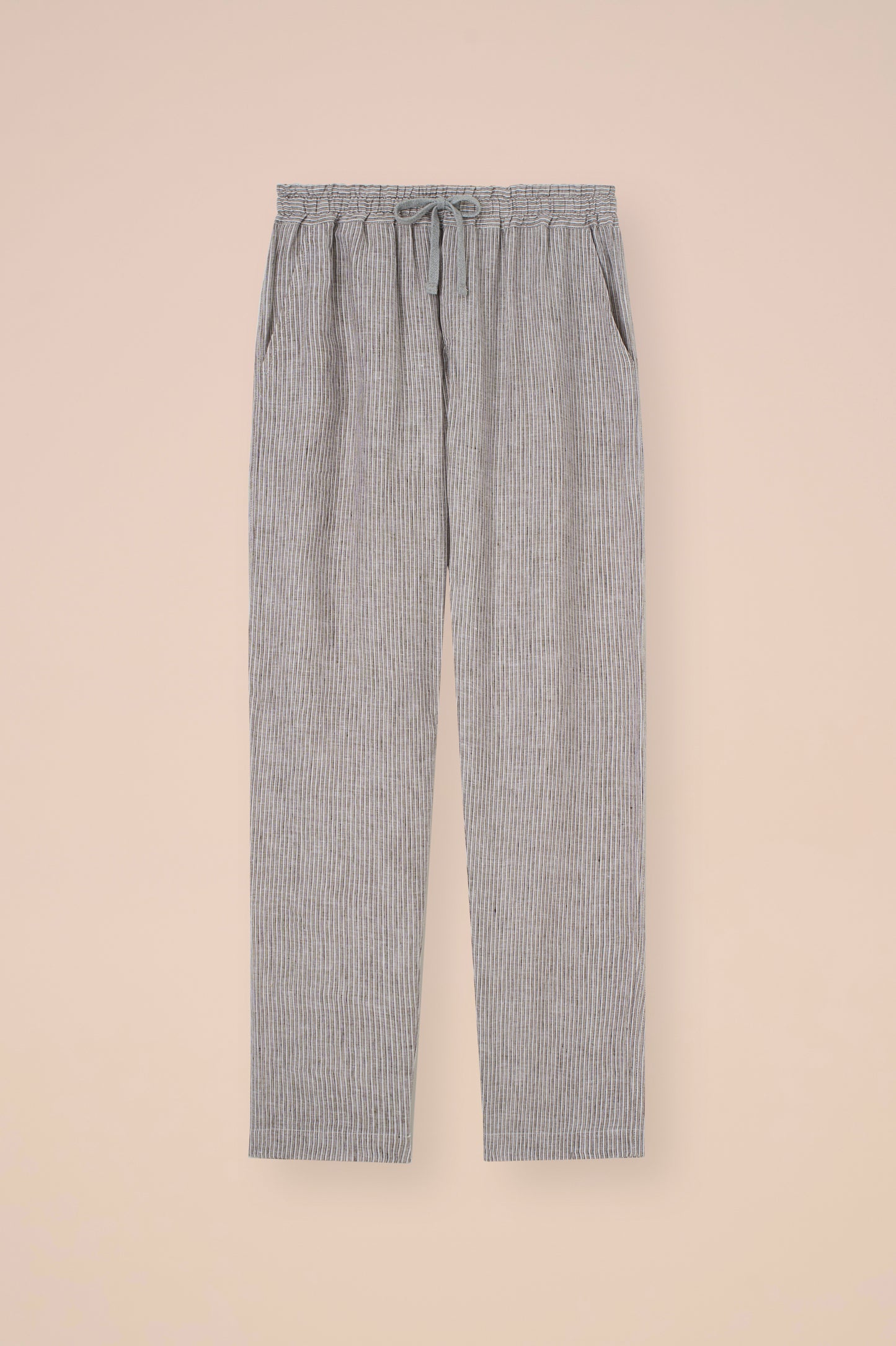 Bonifacio pantaloni in lino rigato - ROPEMELANGE
