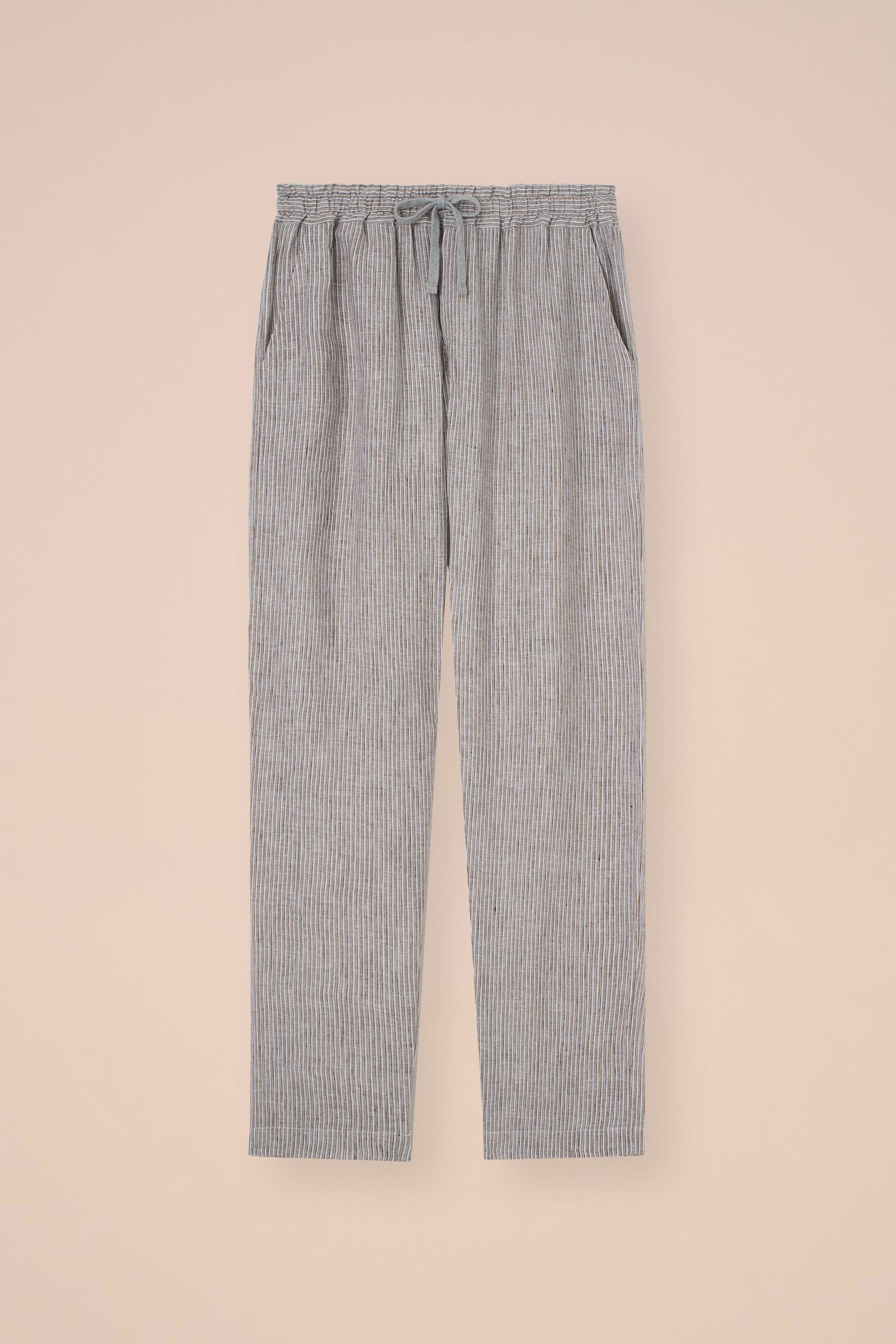 Bonifacio pantaloni in lino rigato - ROPEMELANGE