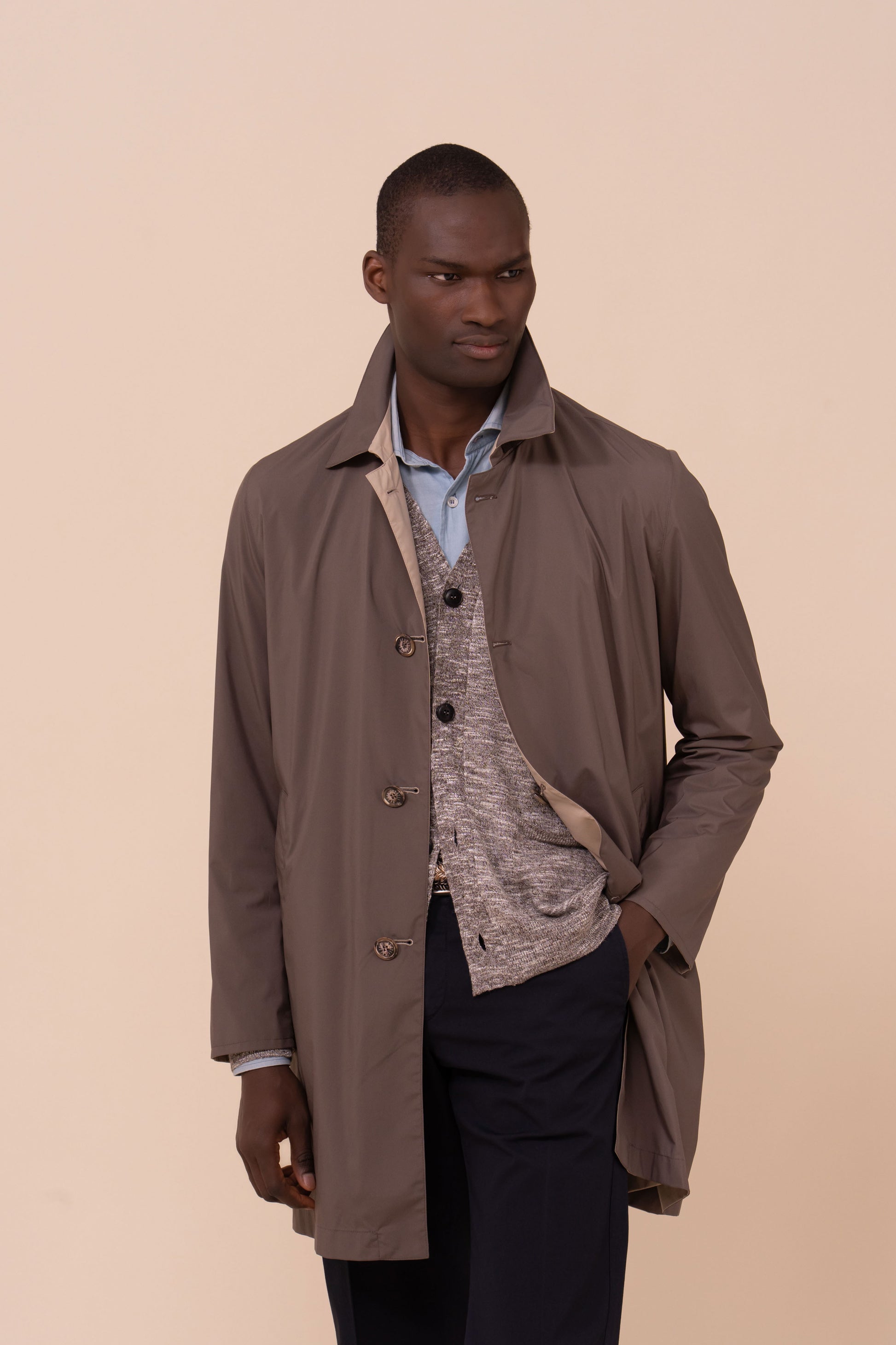 Vendome Airstop Coat - Reversible - DARKGREIGE