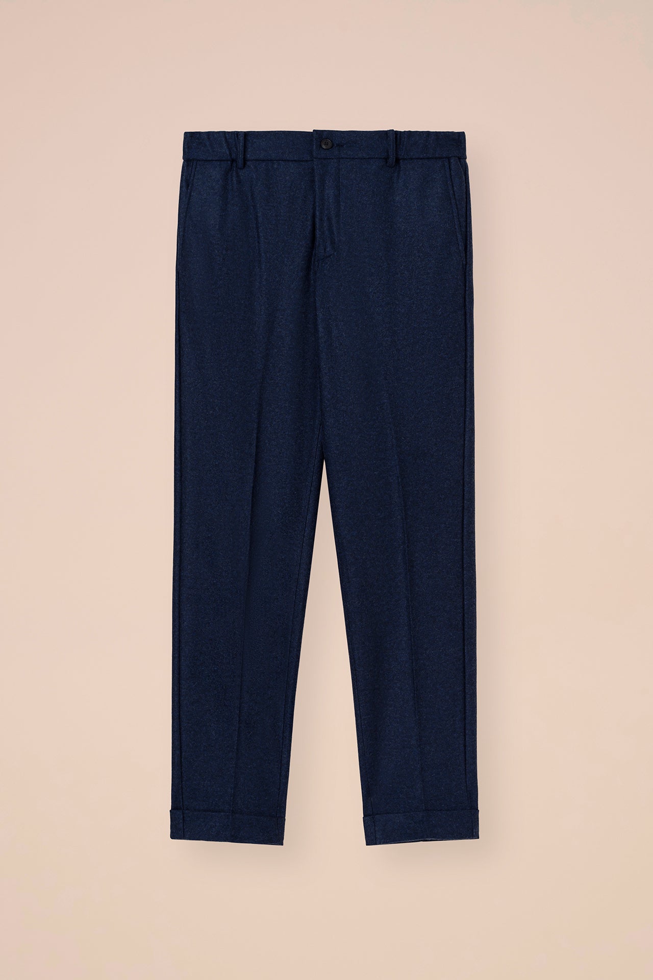 Doria Cashmere Flanel Pants - NAVY