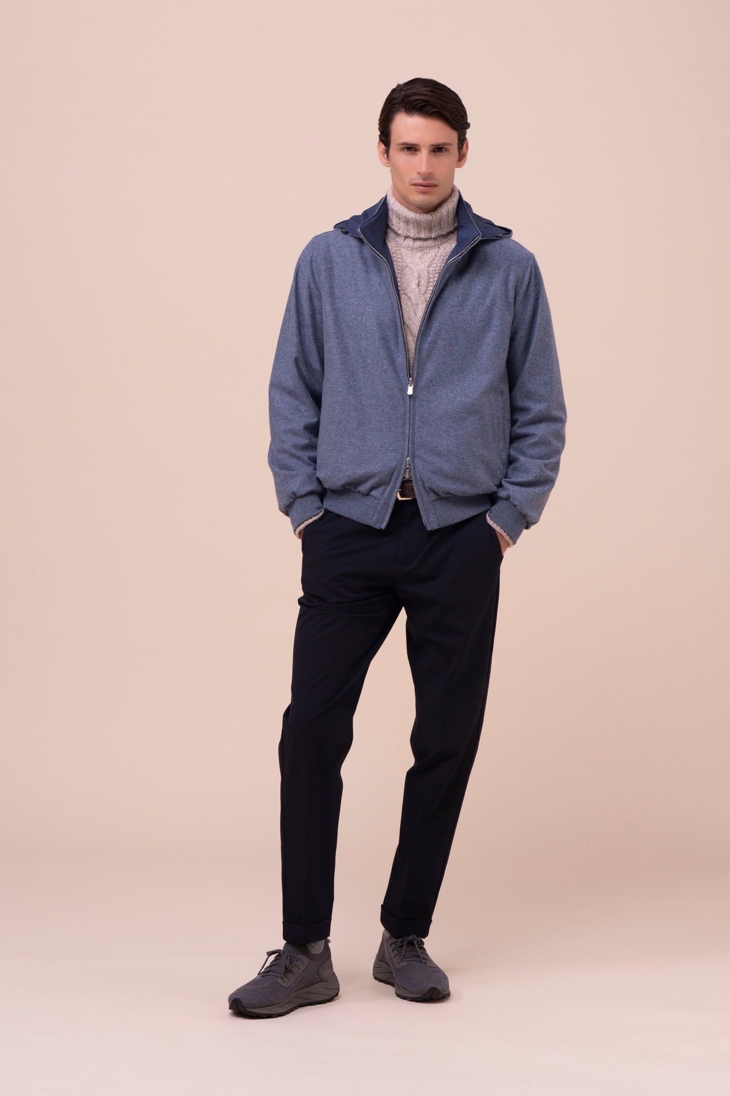 Stop Cashmere Flanel and Airstop Bomber - Reversible - LIGHTDENIM