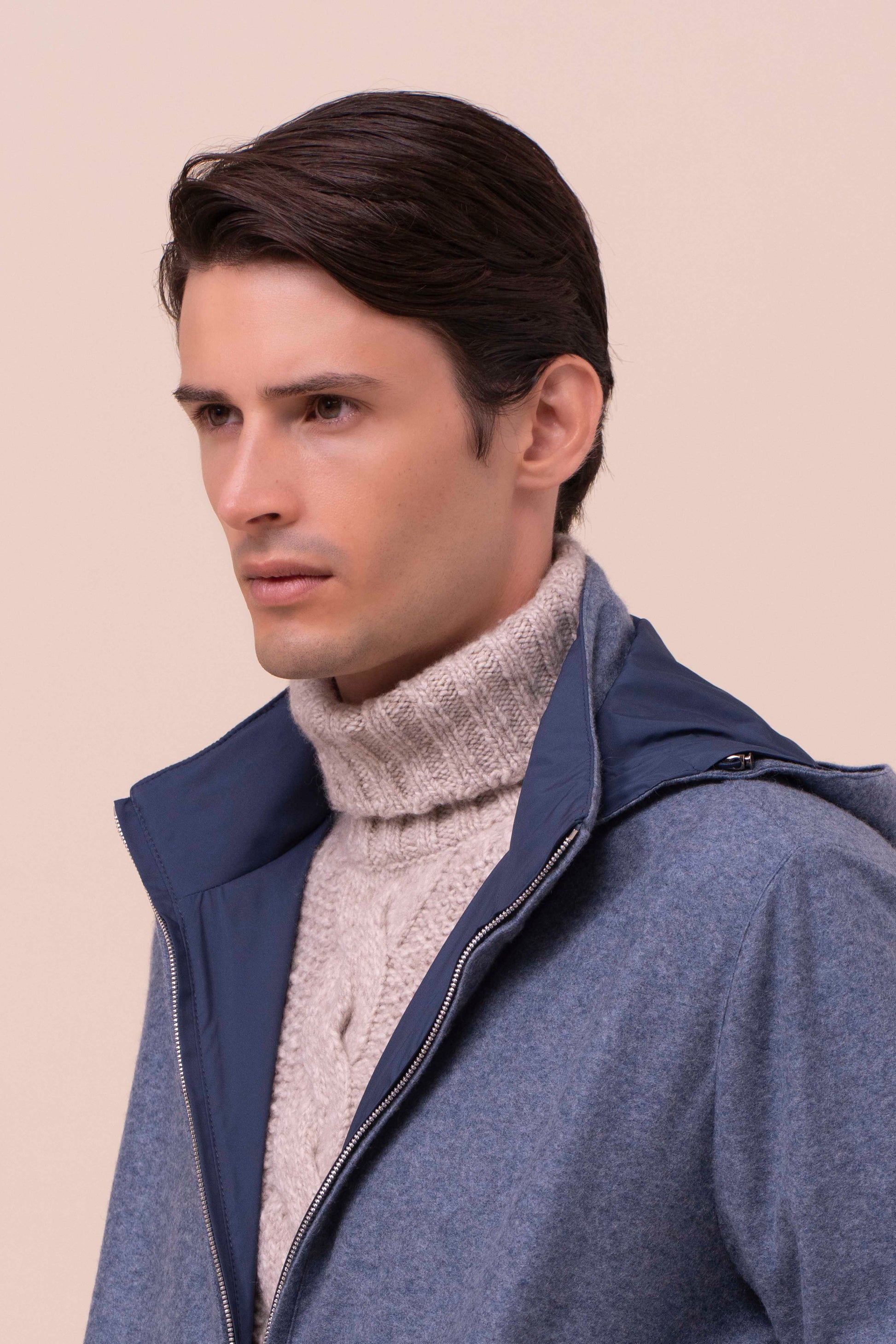 Stop Cashmere Flanel and Airstop Bomber - Reversible - LIGHTDENIM