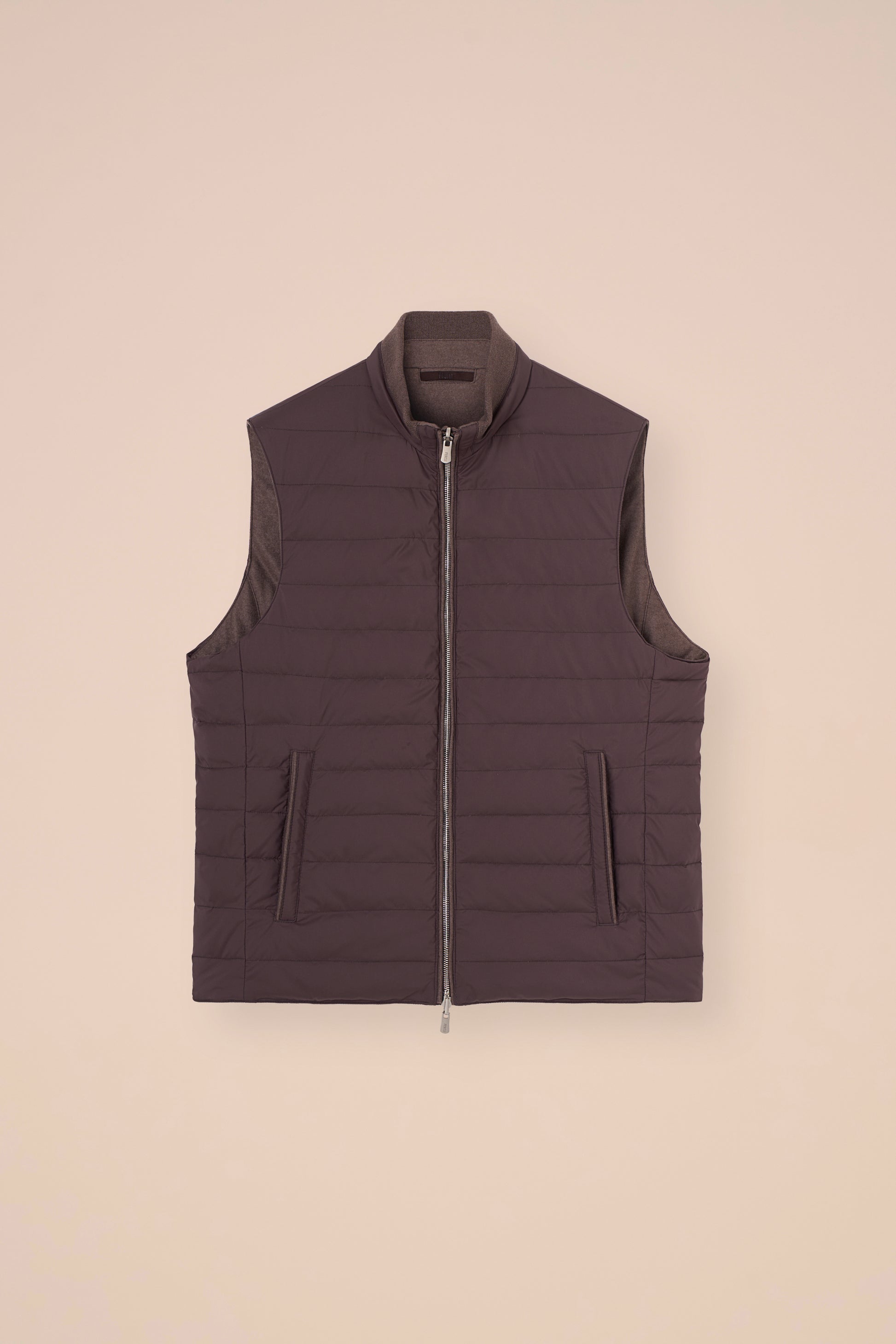 Rodeo gilet in cashmere flanel e Airstop - Reversibile - CHOCOLATE