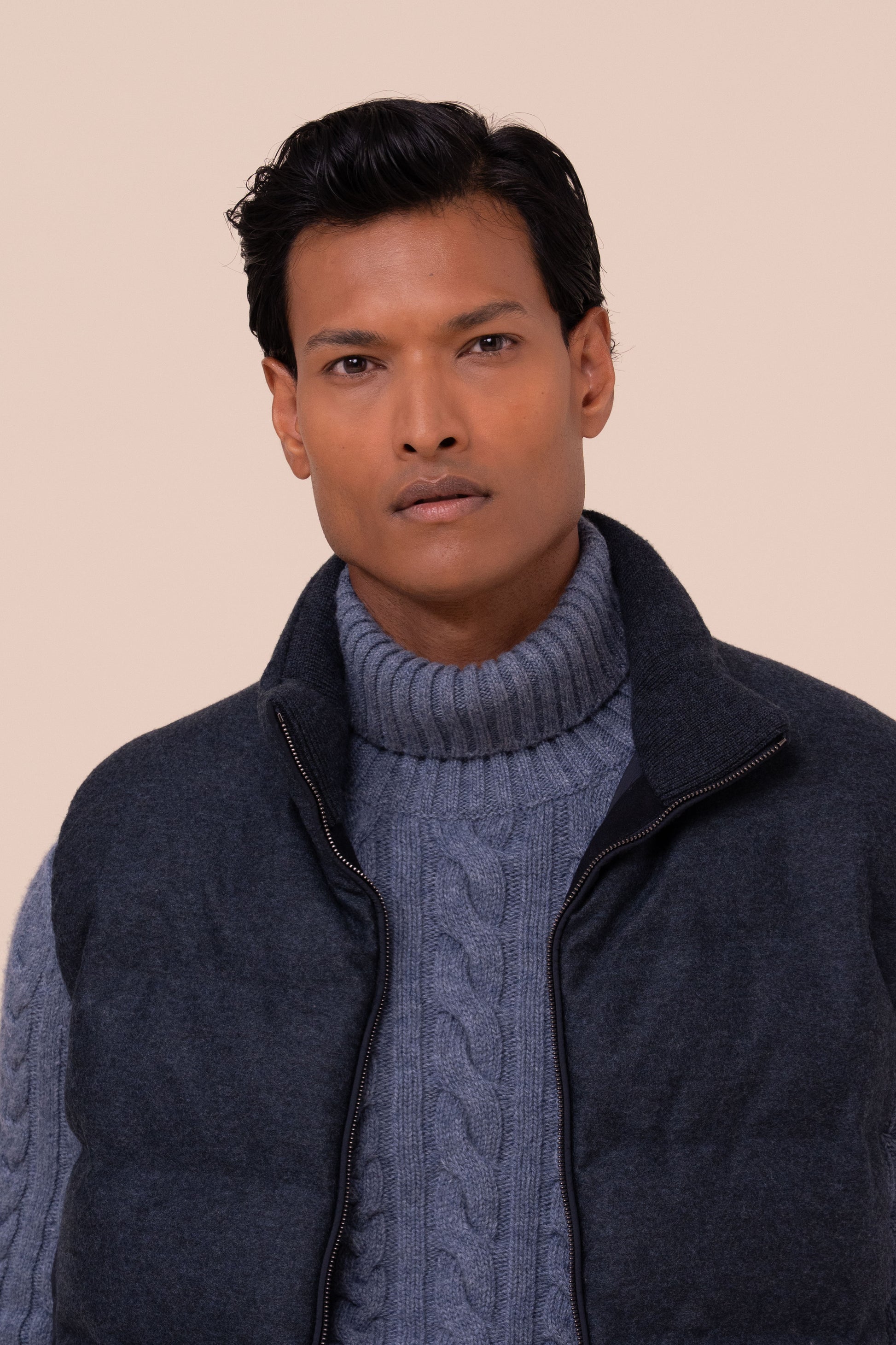 Brixen Jersey Wool Padded Vest - STORM