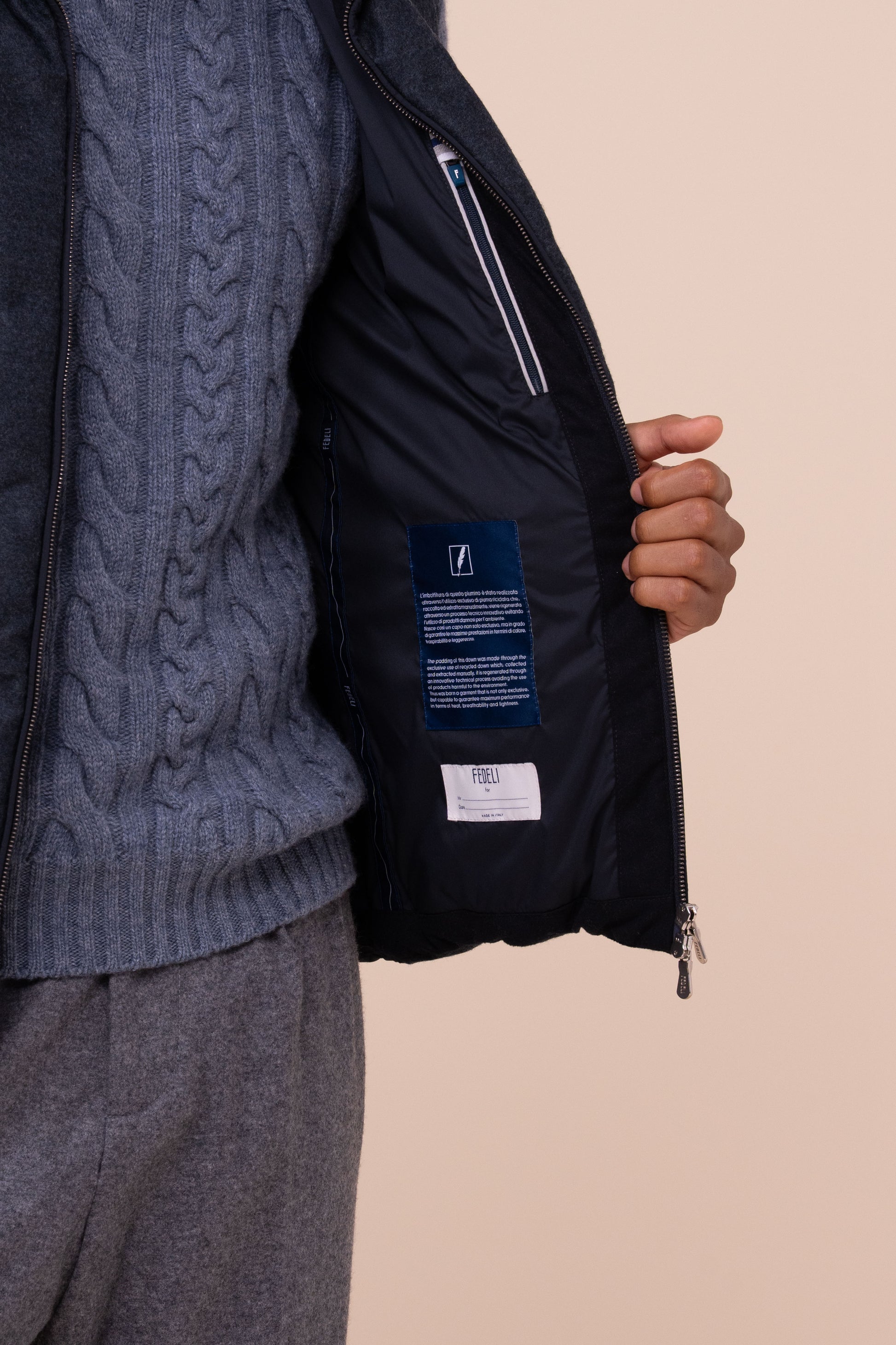 Brixen Jersey Wool Padded Vest - STORM