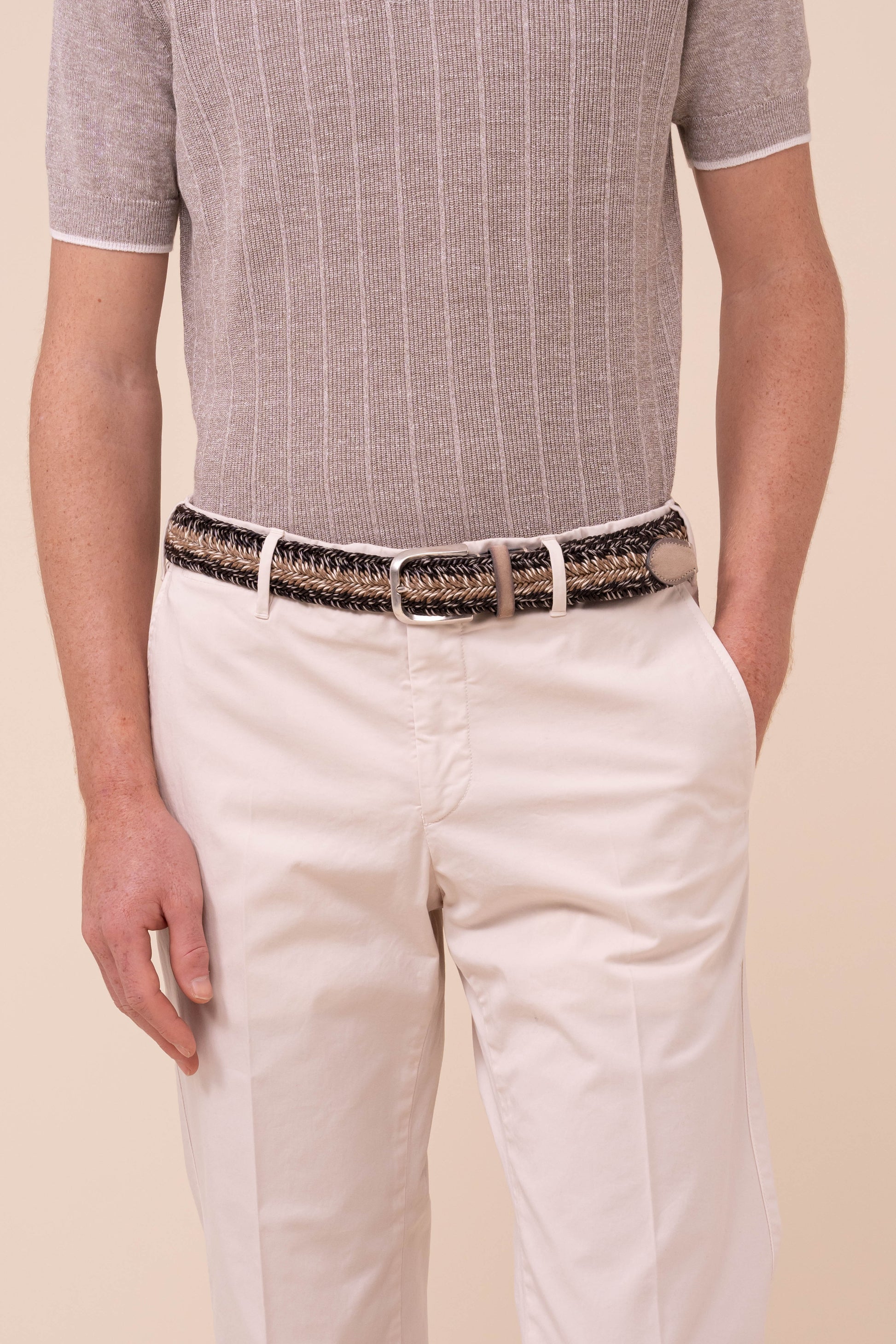 Braided Belt Bicolor - COFFEE