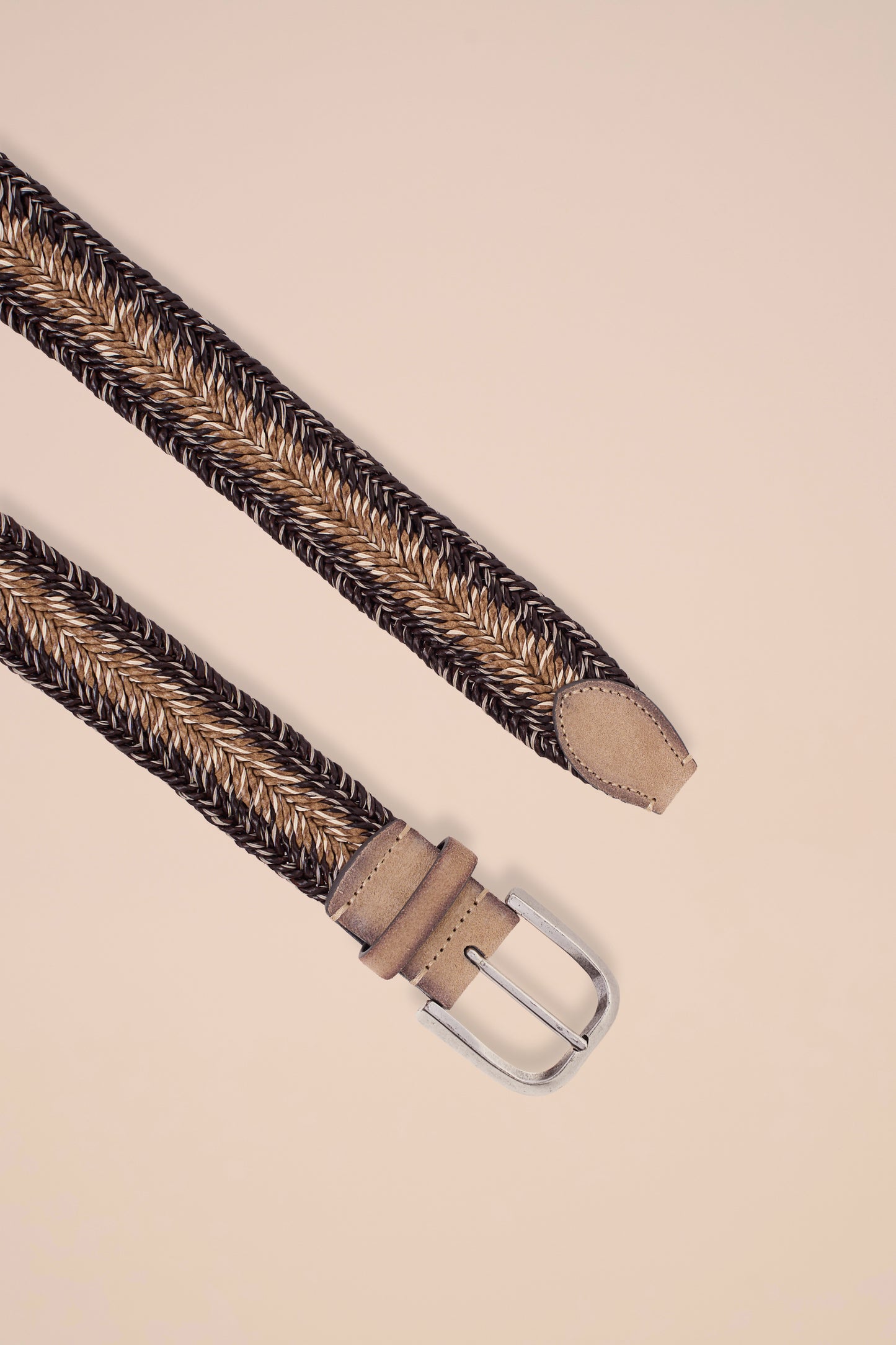 Braided Belt Bicolor - COFFEE