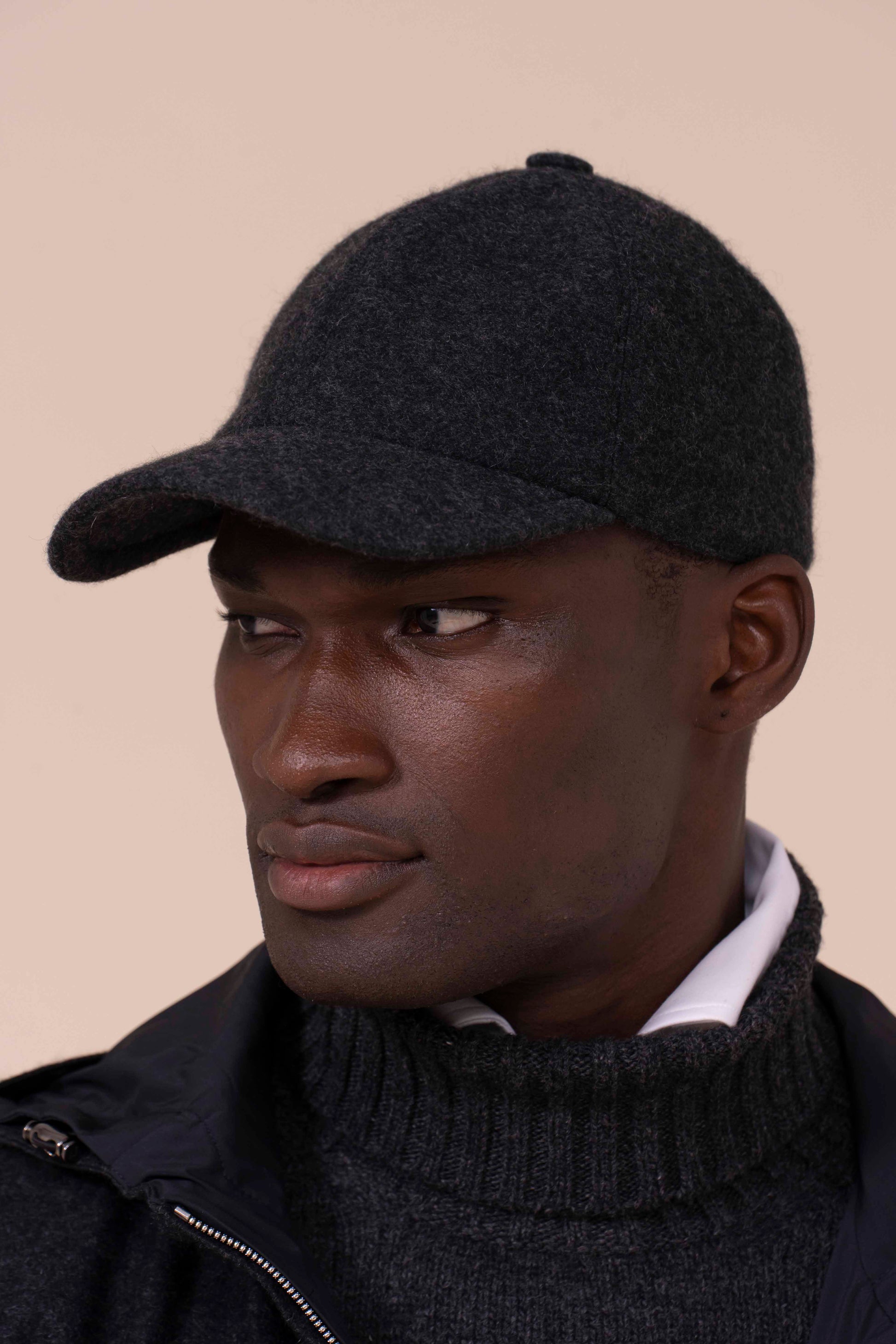 Land Cashmere Cap - ANTHRACITEMELANGE