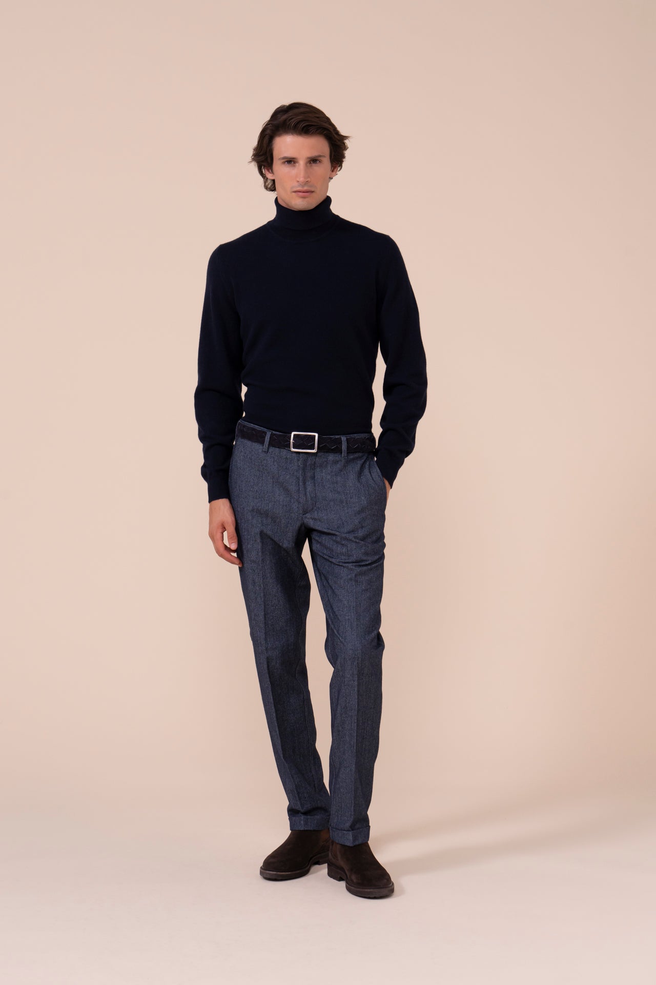 Boston pantaloni in lana e cotone stretch - STORM