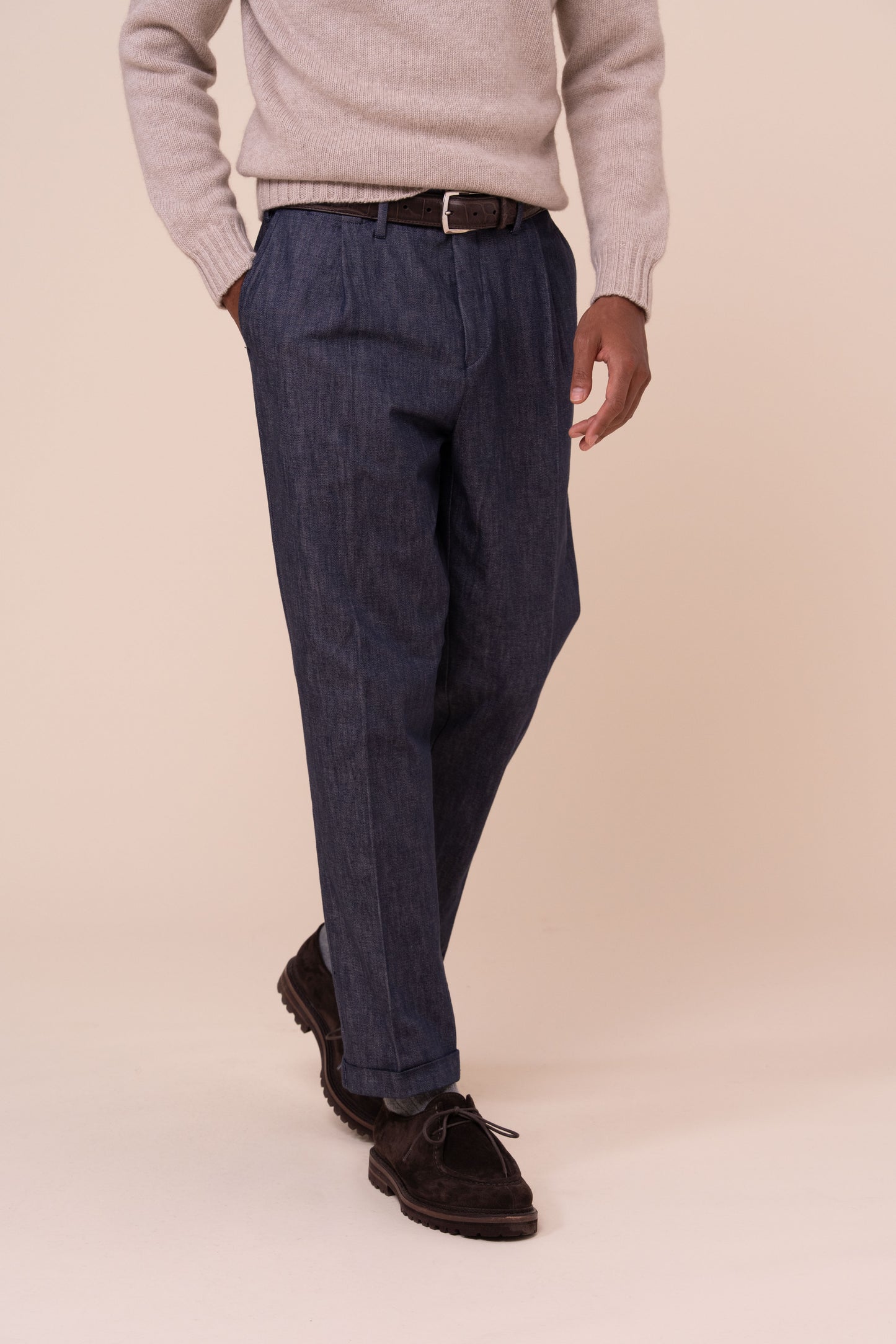 Lord pantaloni a gamba dritta in Denim Stretch - STORM