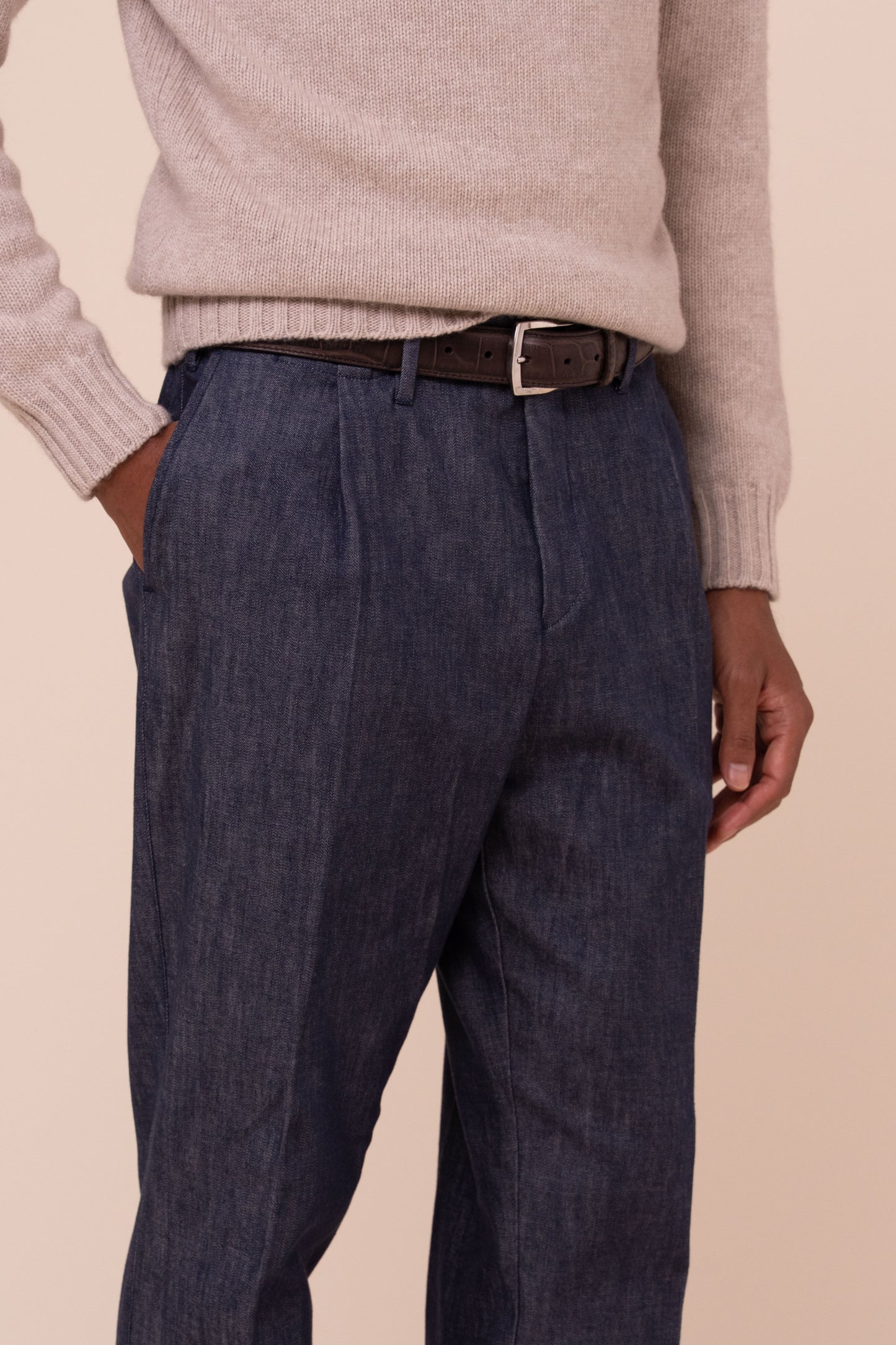 Lord pantaloni a gamba dritta in Denim Stretch - STORM