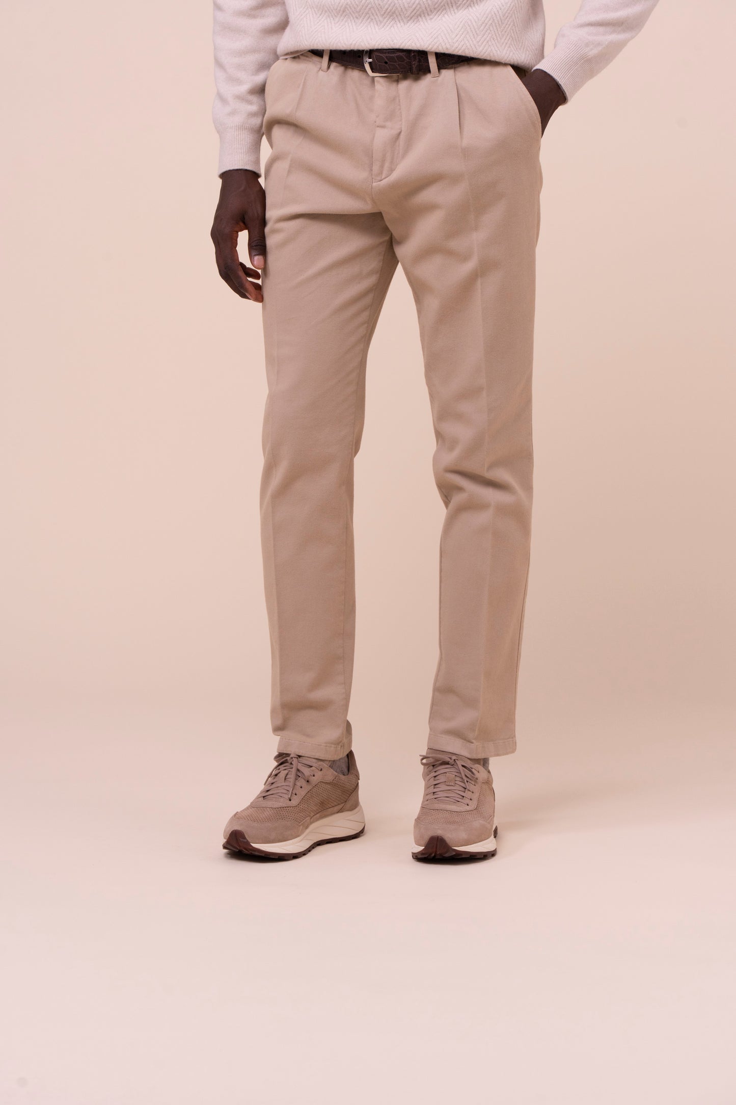 Mira Suede Sneakers - ALMOND