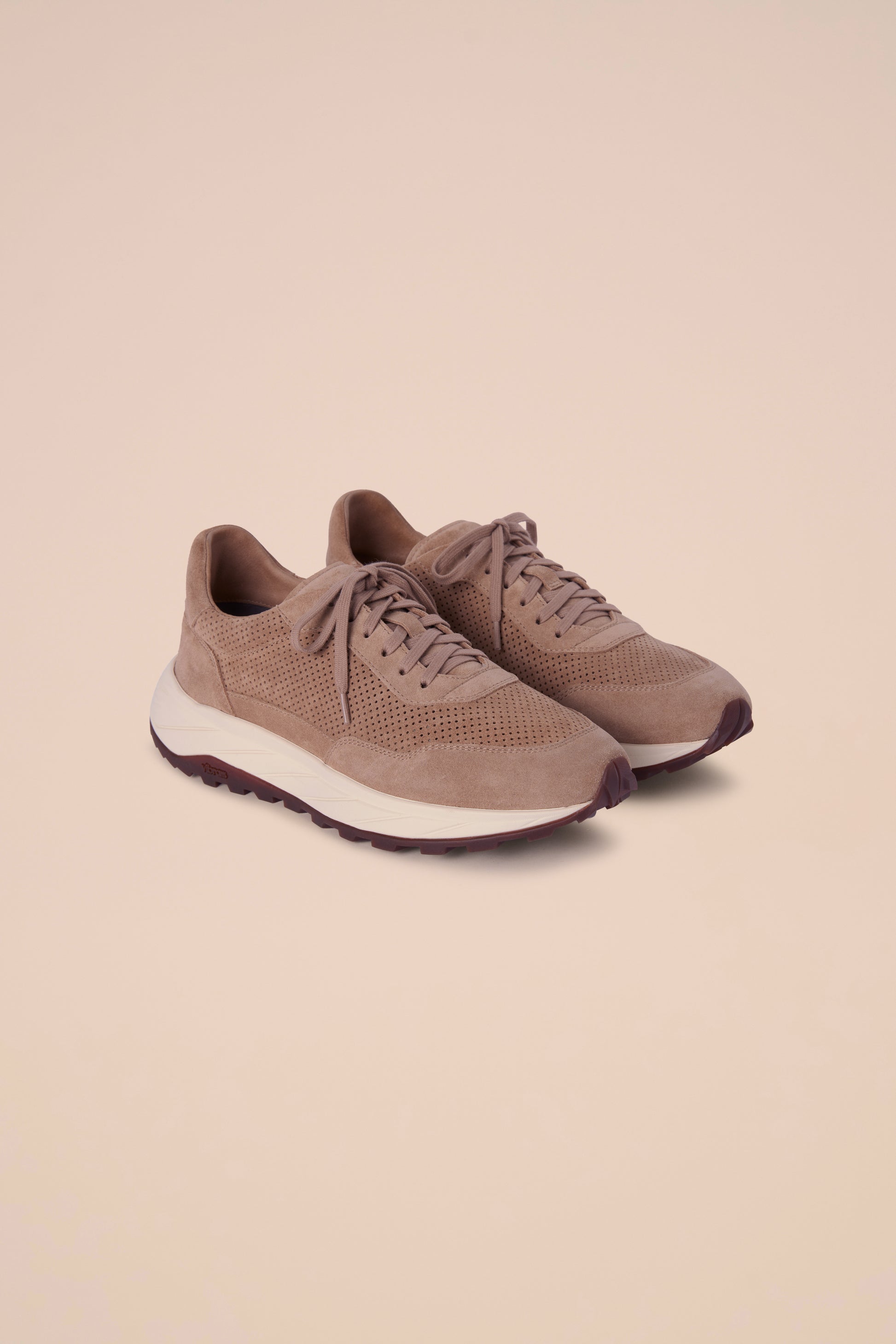 Mira Suede Sneakers - ALMOND