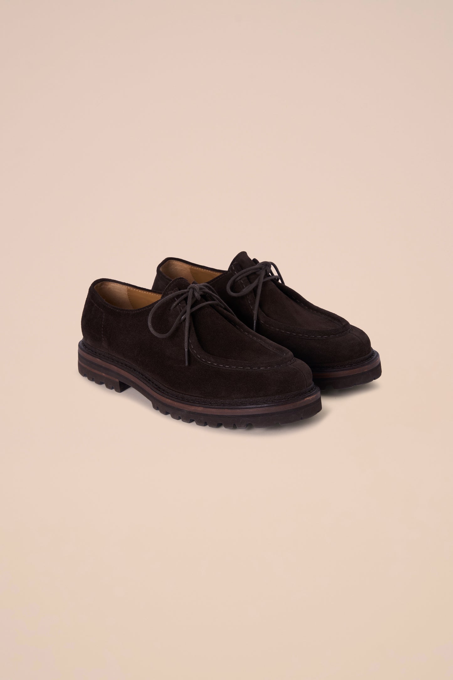 Scout Suede Derby Boots - DARKCHOCOLATE