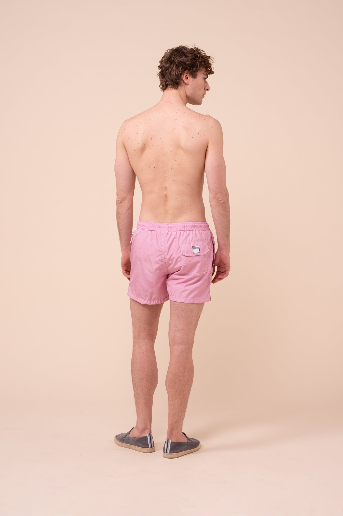 Madeira - The Sustainable Swim Trunks - Mélange Pattern - FLAMINGO