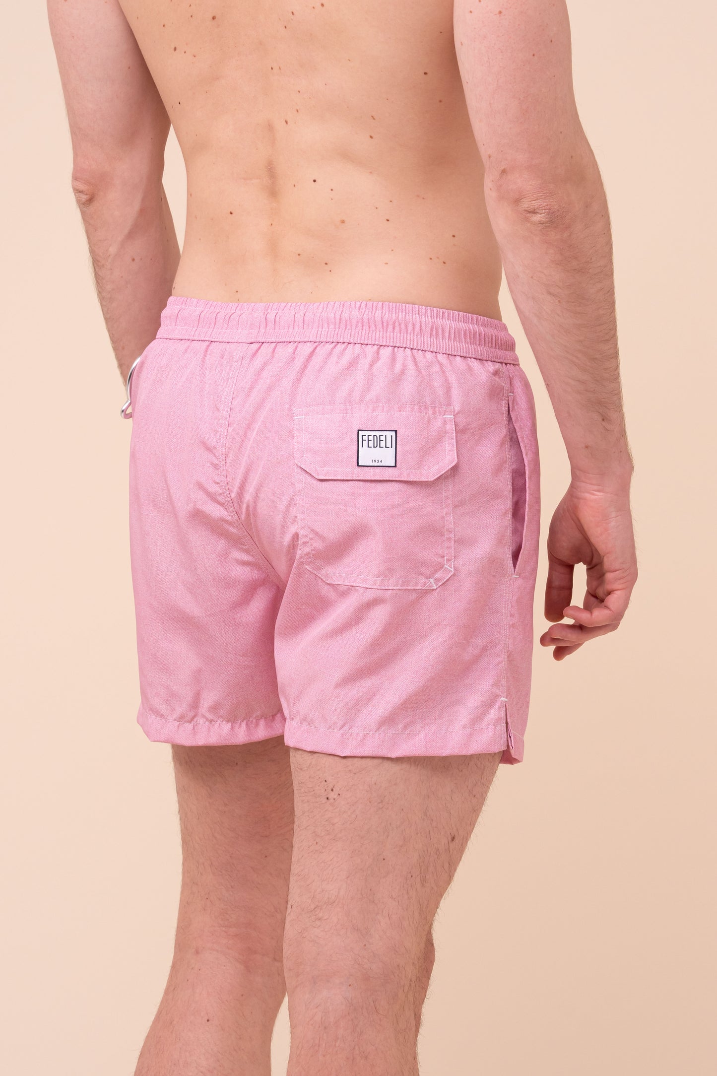 Madeira - The Sustainable Swim Trunks - Mélange Pattern - FLAMINGO