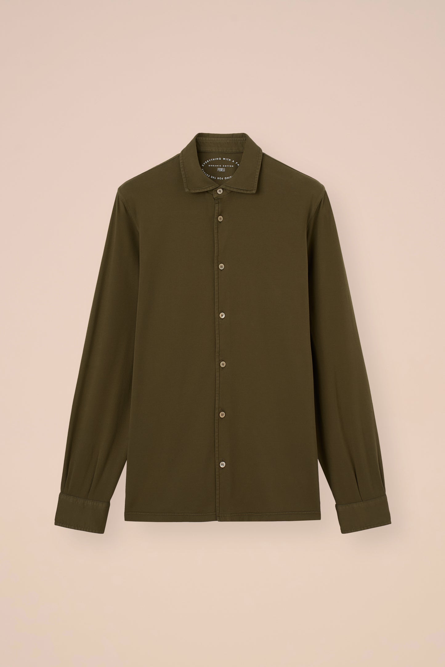 Jason camicia in cotone organico Giza - STEELBLUE