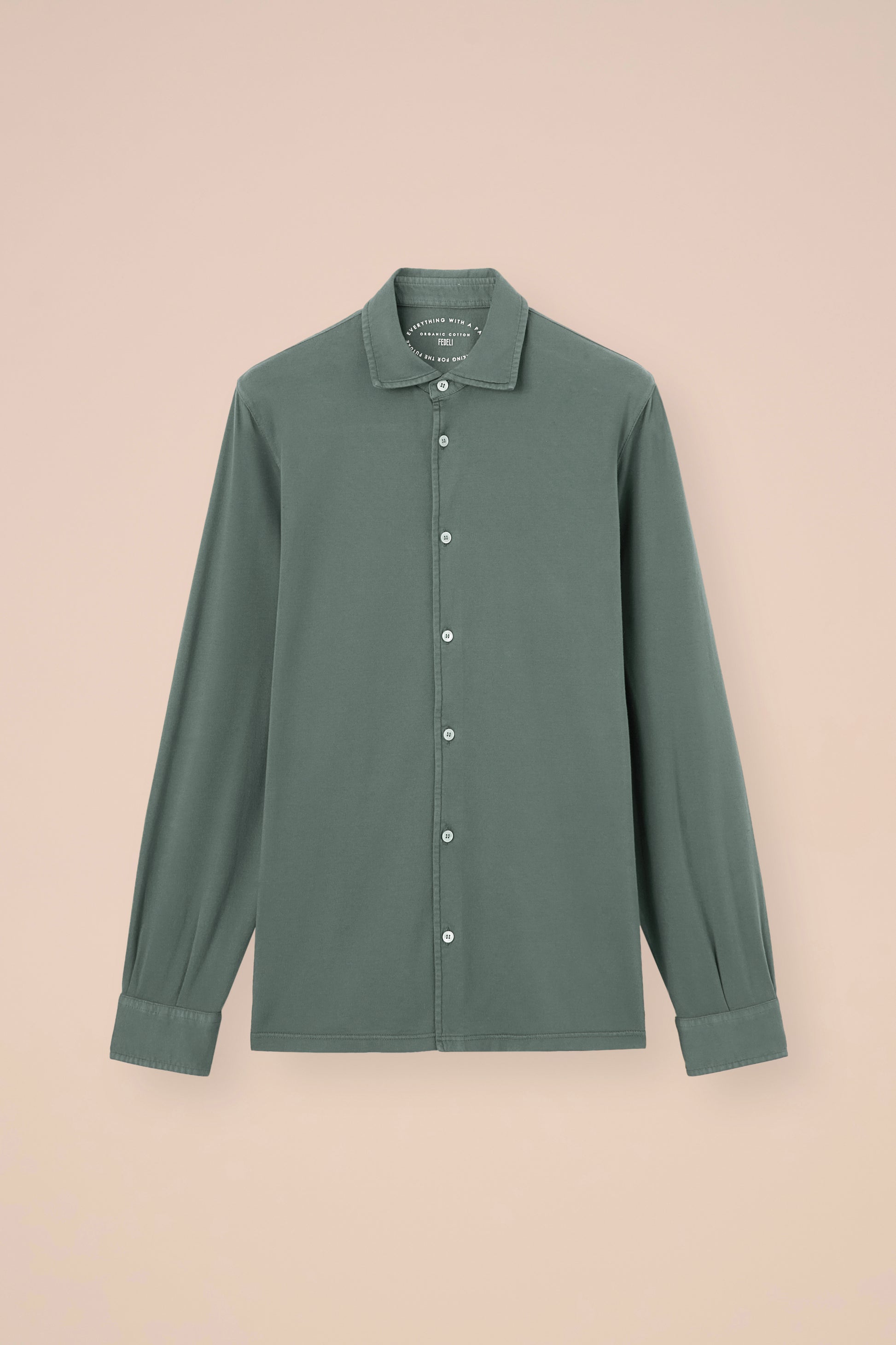 Jason camicia in cotone organico Giza - STEELBLUE