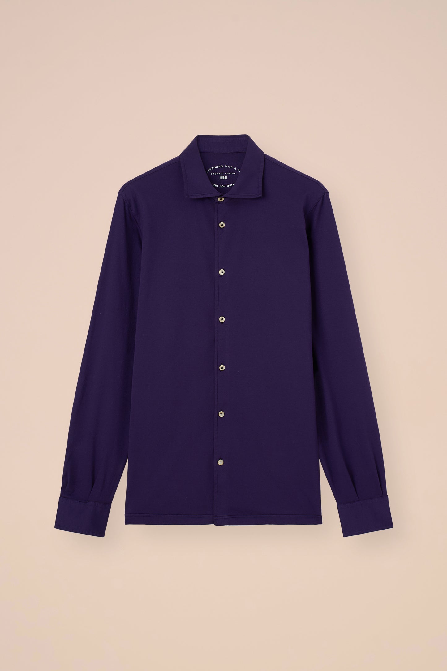 Jason camicia in cotone organico Giza - STEELBLUE