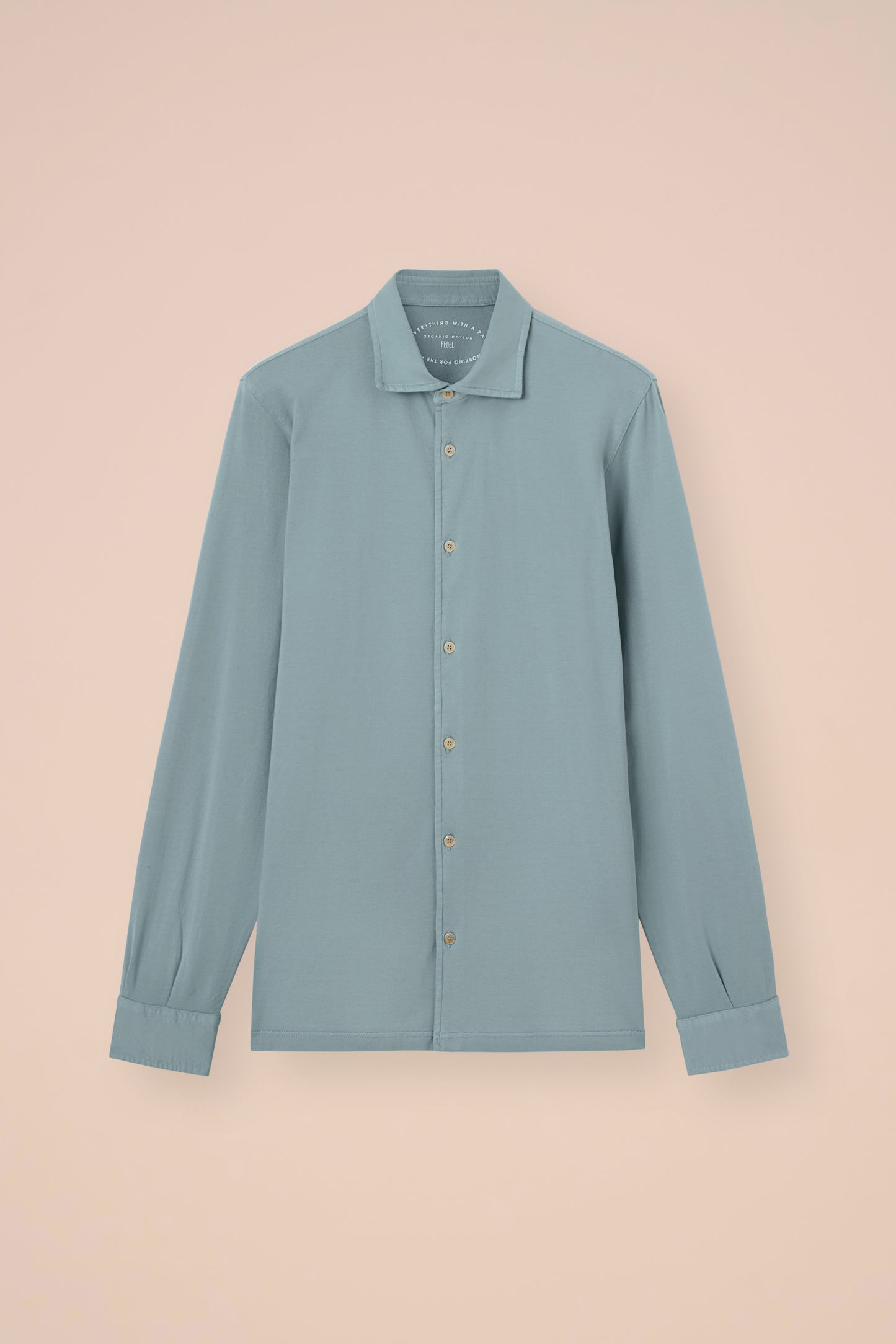 Jason camicia in cotone organico Giza - STEELBLUE
