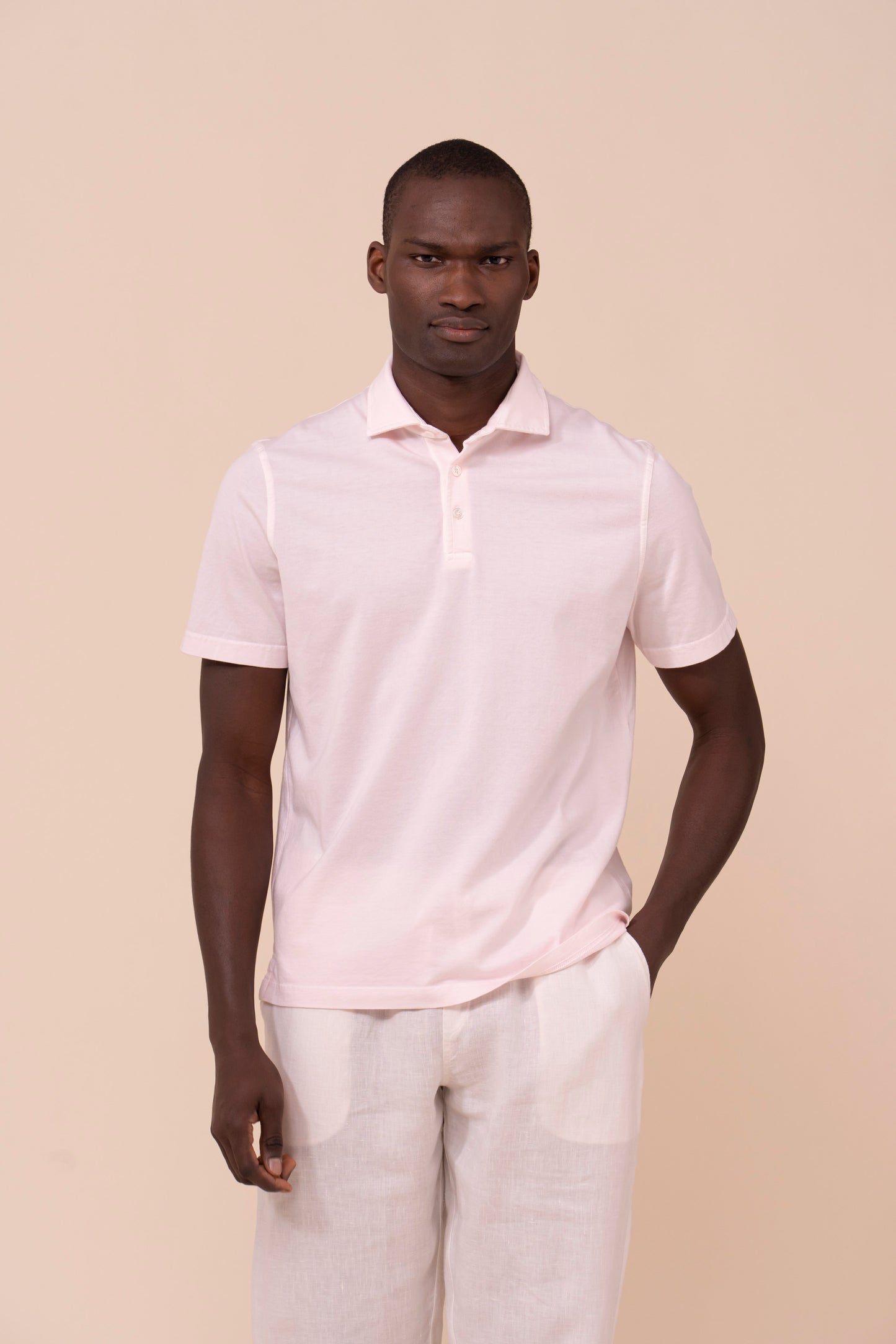Zero polo a maniche corte in cotone organico Giza - MERLOT