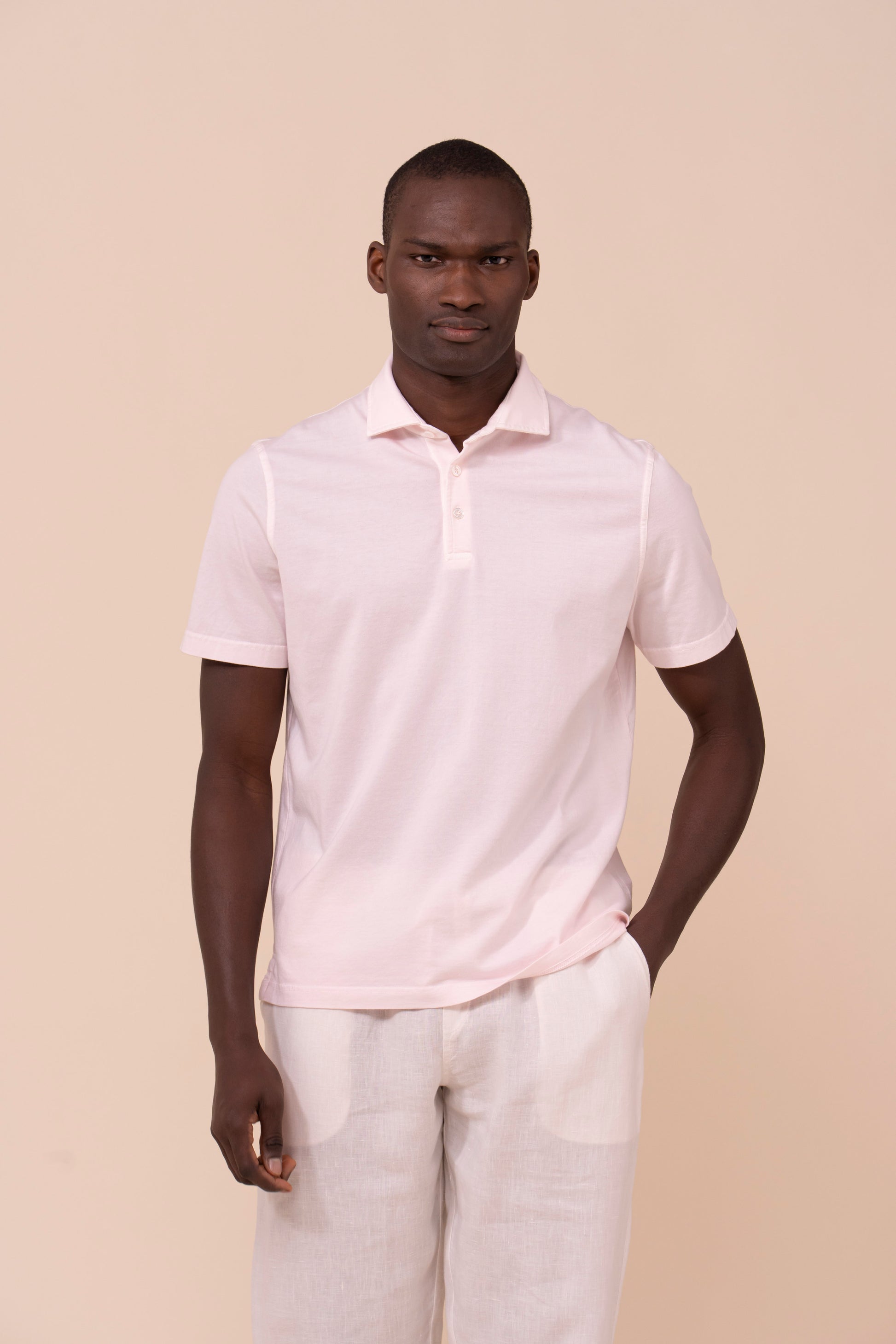 Zero polo a maniche corte in cotone organico Giza - MERLOT