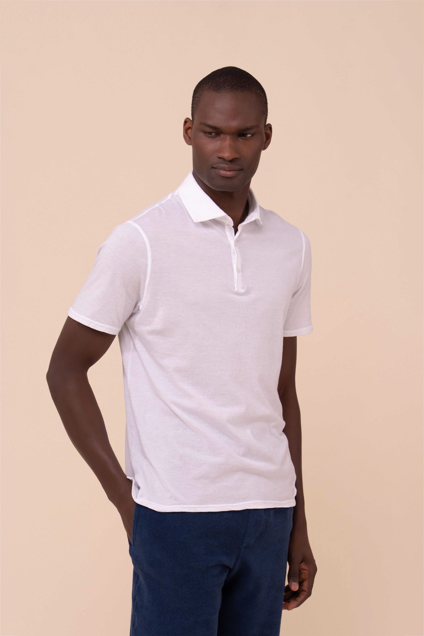 Fiji polo a maniche corte in cotone superleggero - MIDNIGHTBLUE