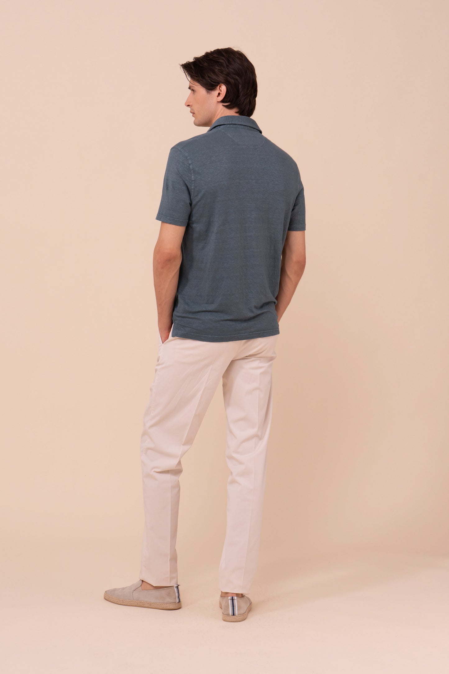 Zero Linen Flex Short Sleeve Polo - LINEN