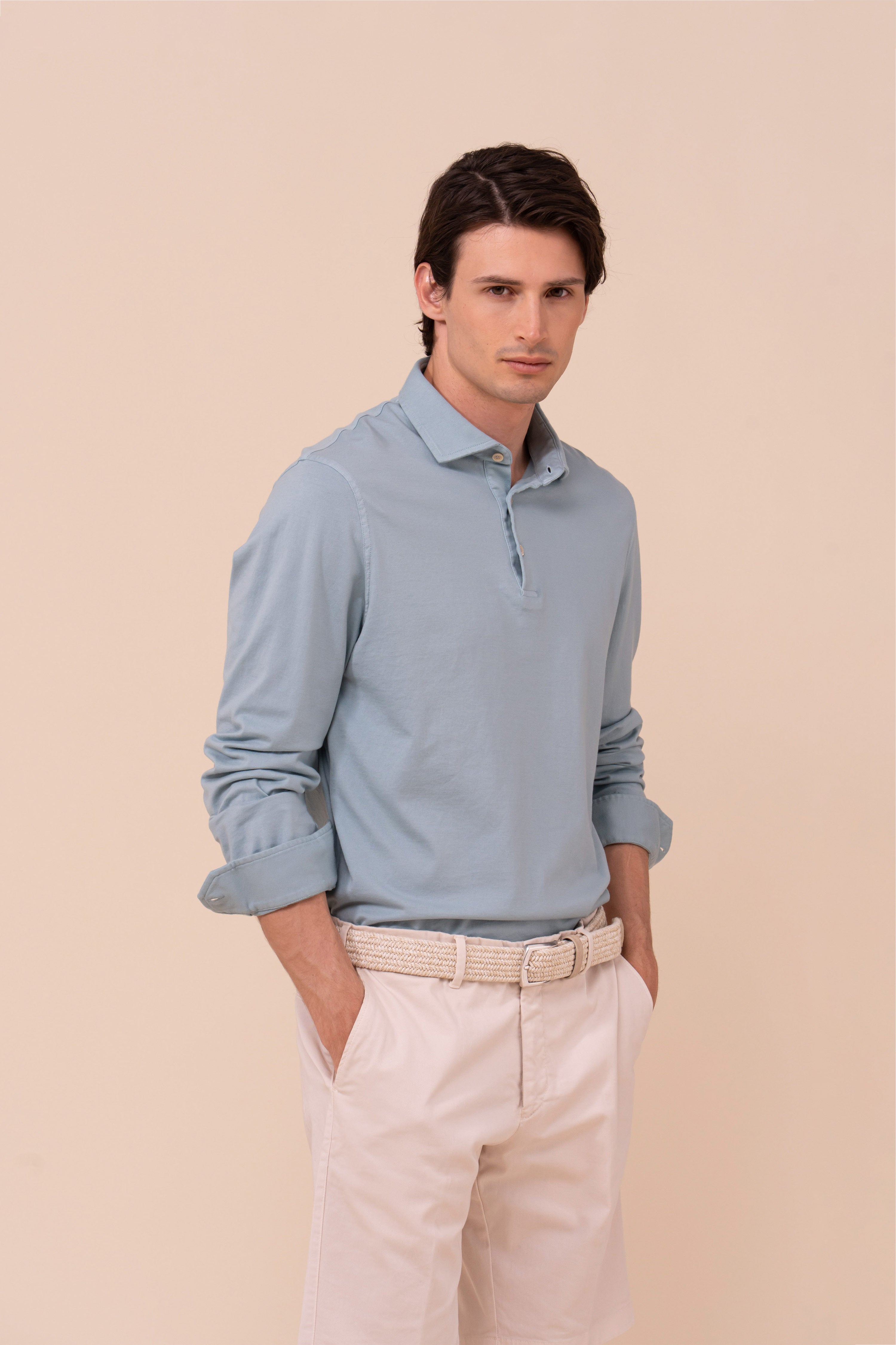 Zero Giza Organic Cotton Long Sleeve Polo – Fedeli