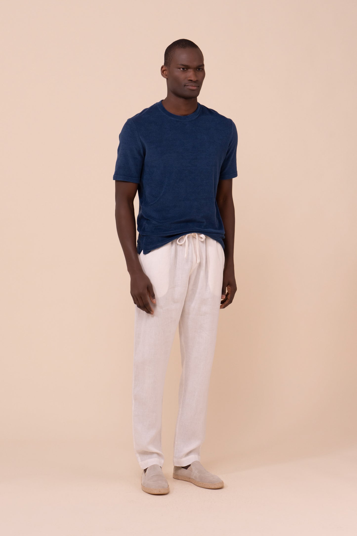 Extreme T-shirt a maniche corte in spugna di cotone  - NAVY