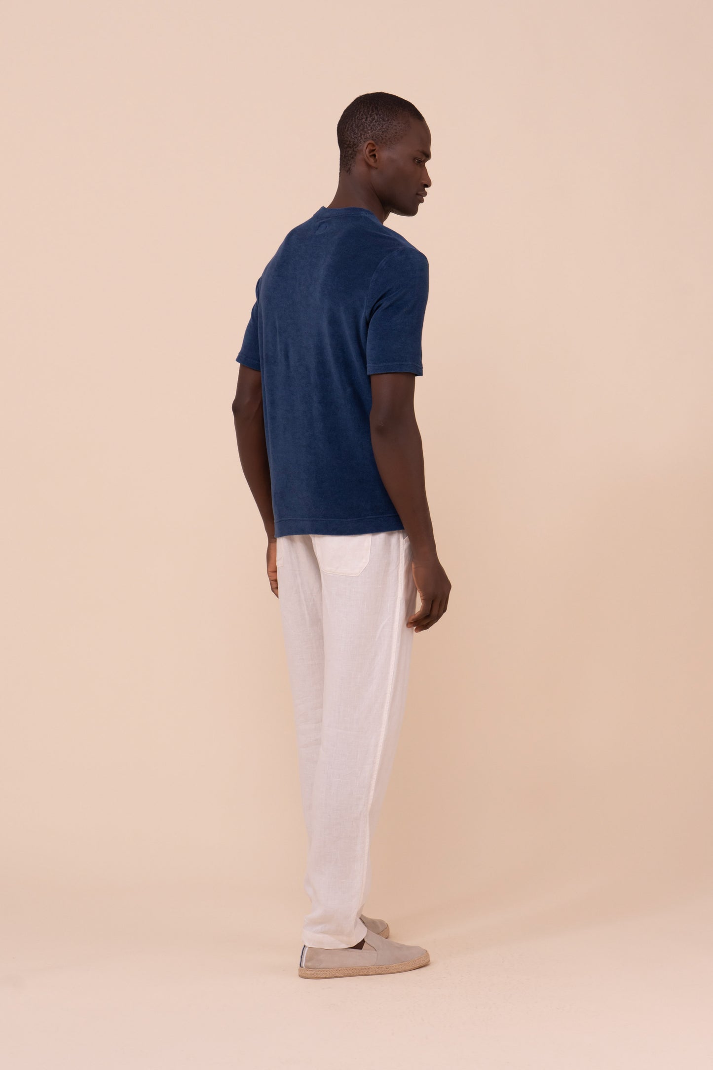 Extreme T-shirt a maniche corte in spugna di cotone  - NAVY