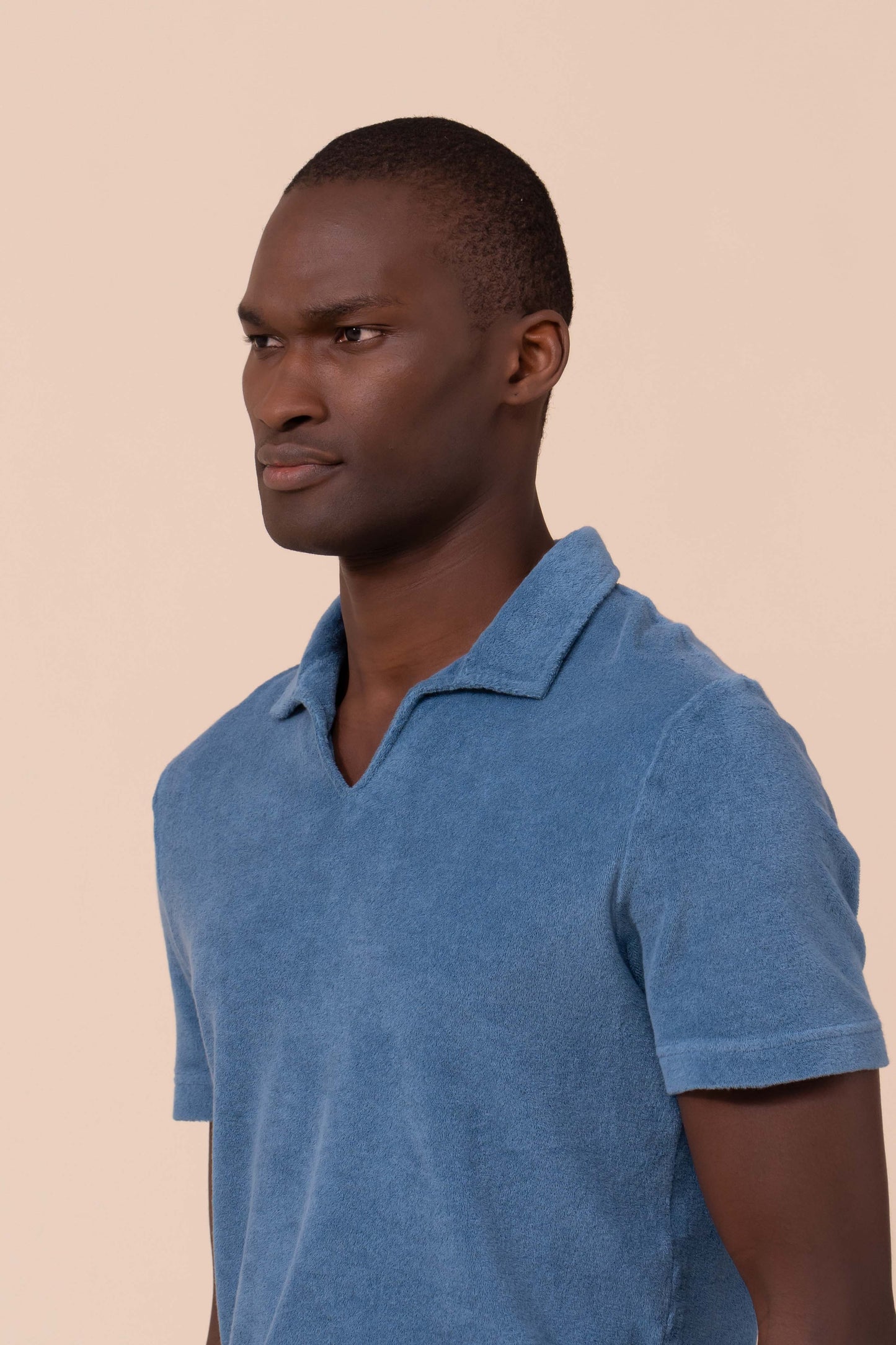 Peter Terry Cotton Short Sleeve Polo - NAVY