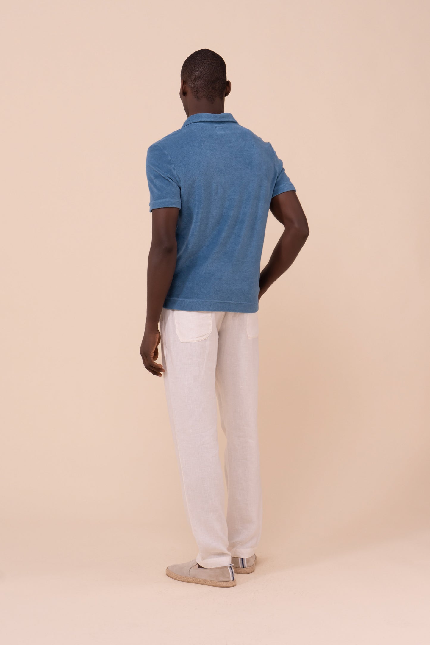 Peter Terry Cotton Short Sleeve Polo - NAVY
