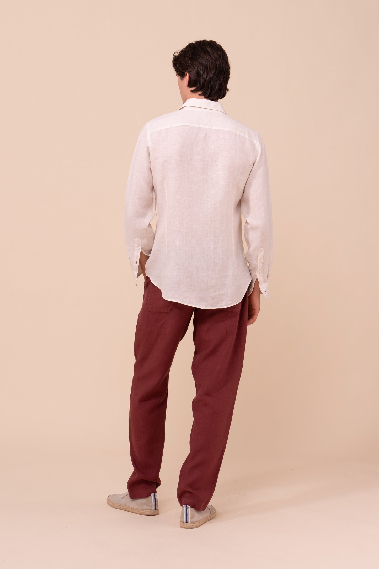 Nick camicia in lino  - LIGHTMISTYROSE
