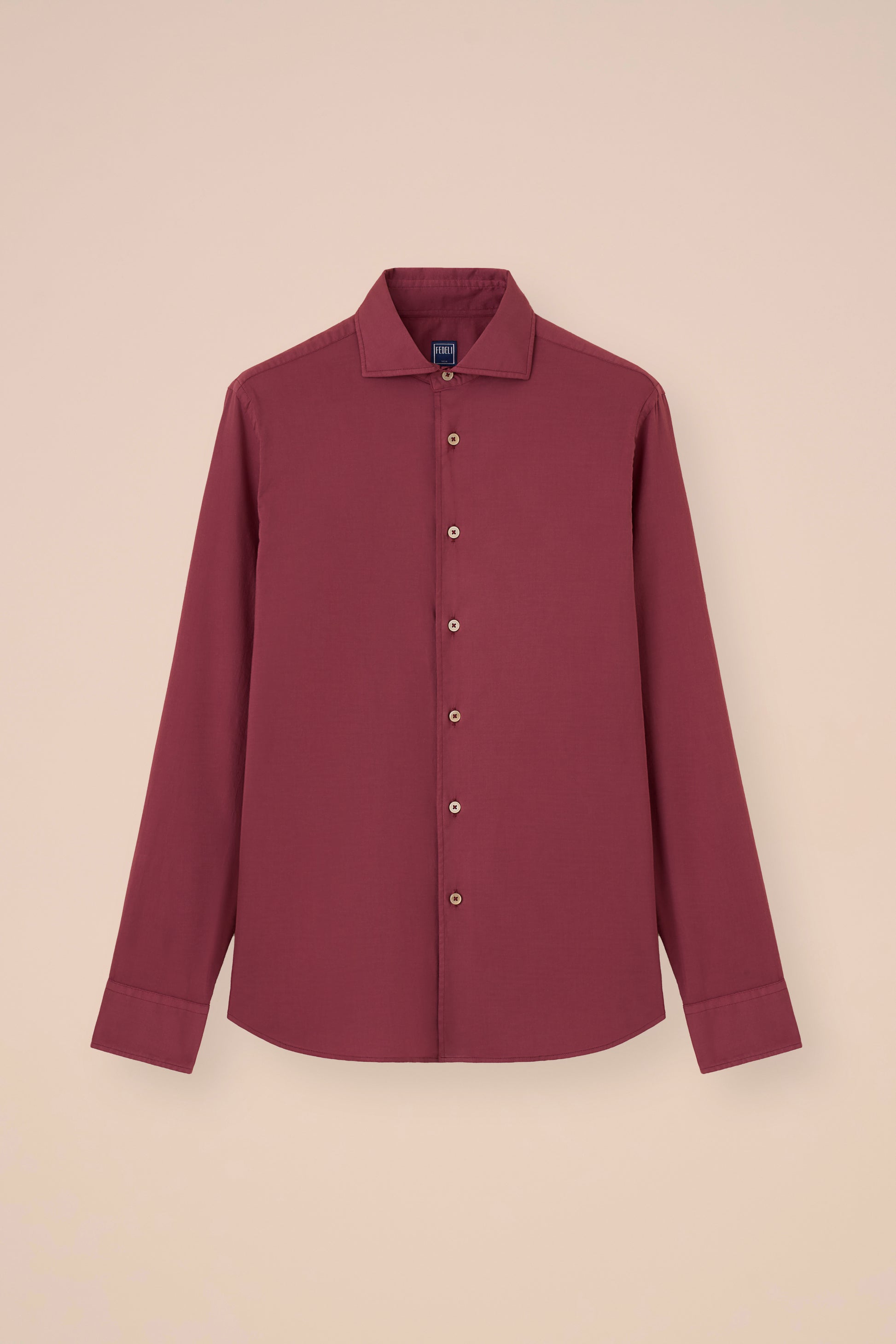 Sean camicia in voile di cotone - MERLOT