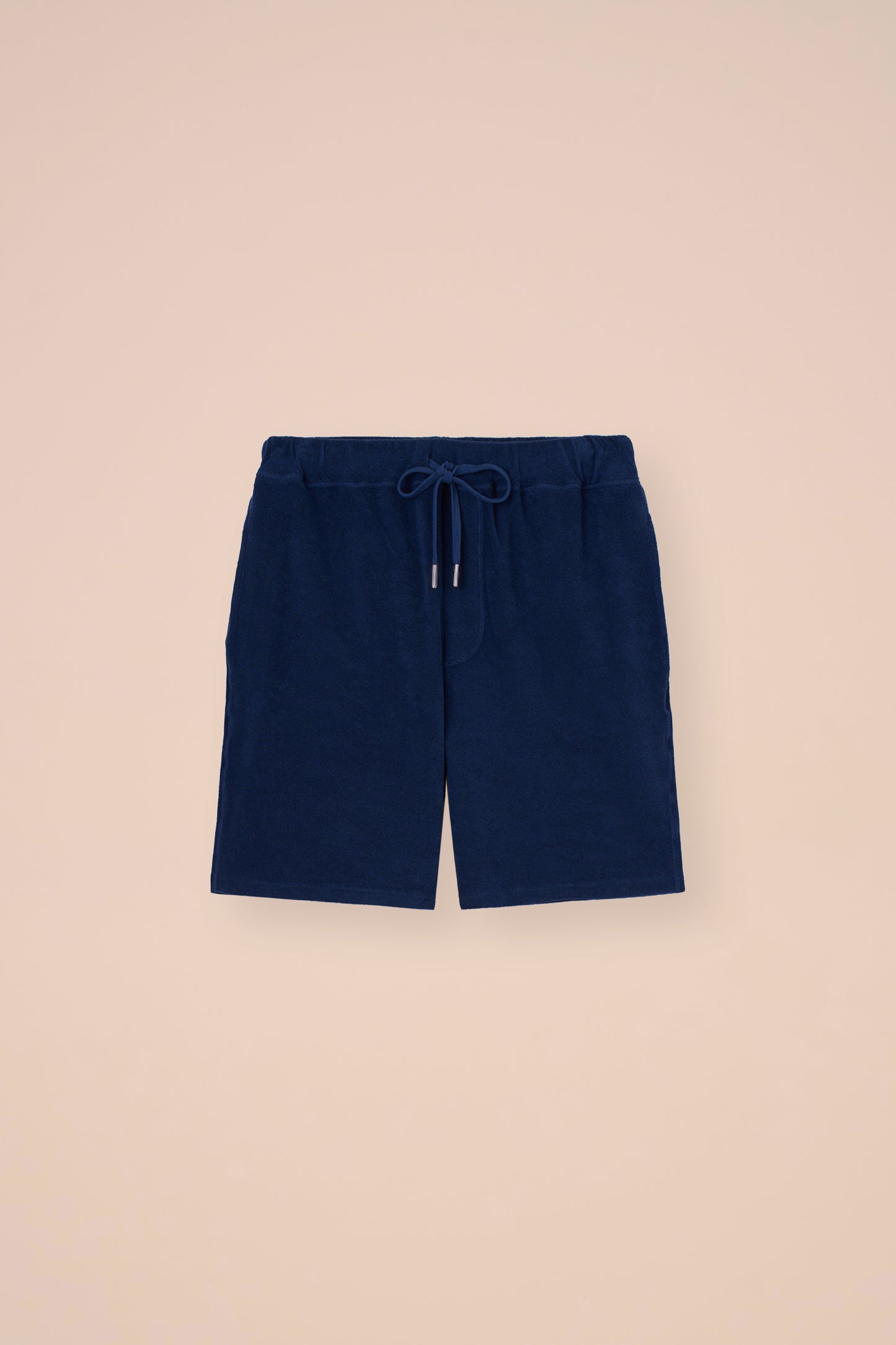 Run Terry Cotton Shorts - NAVY