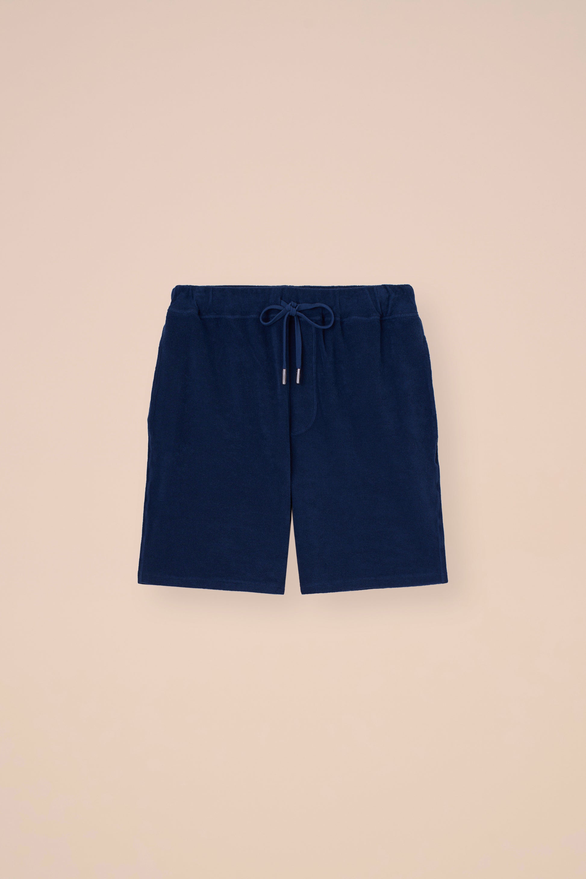Run Terry Cotton Shorts - NAVY