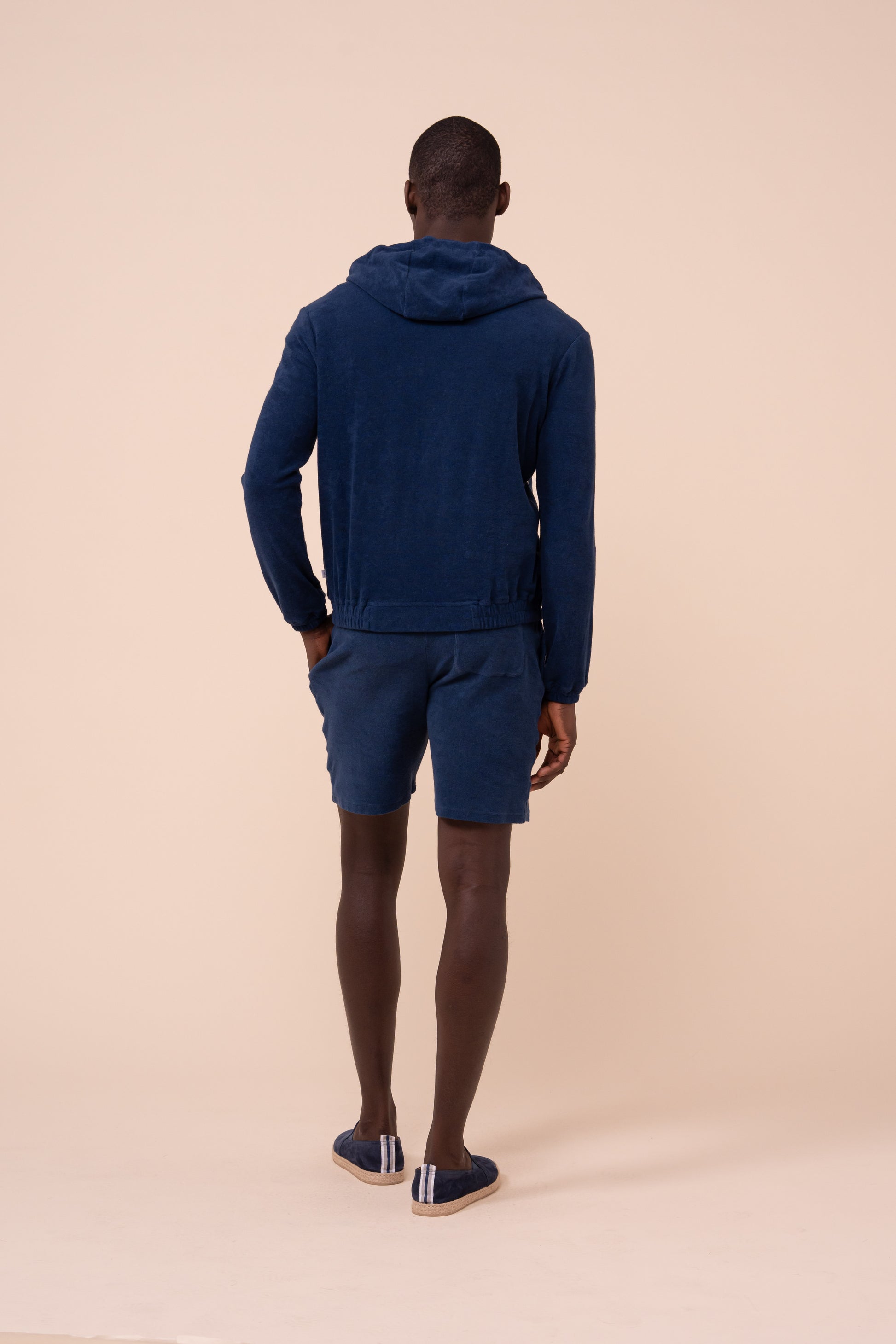 Zoom Terry Cotton Zipped Hoodie - LINEN