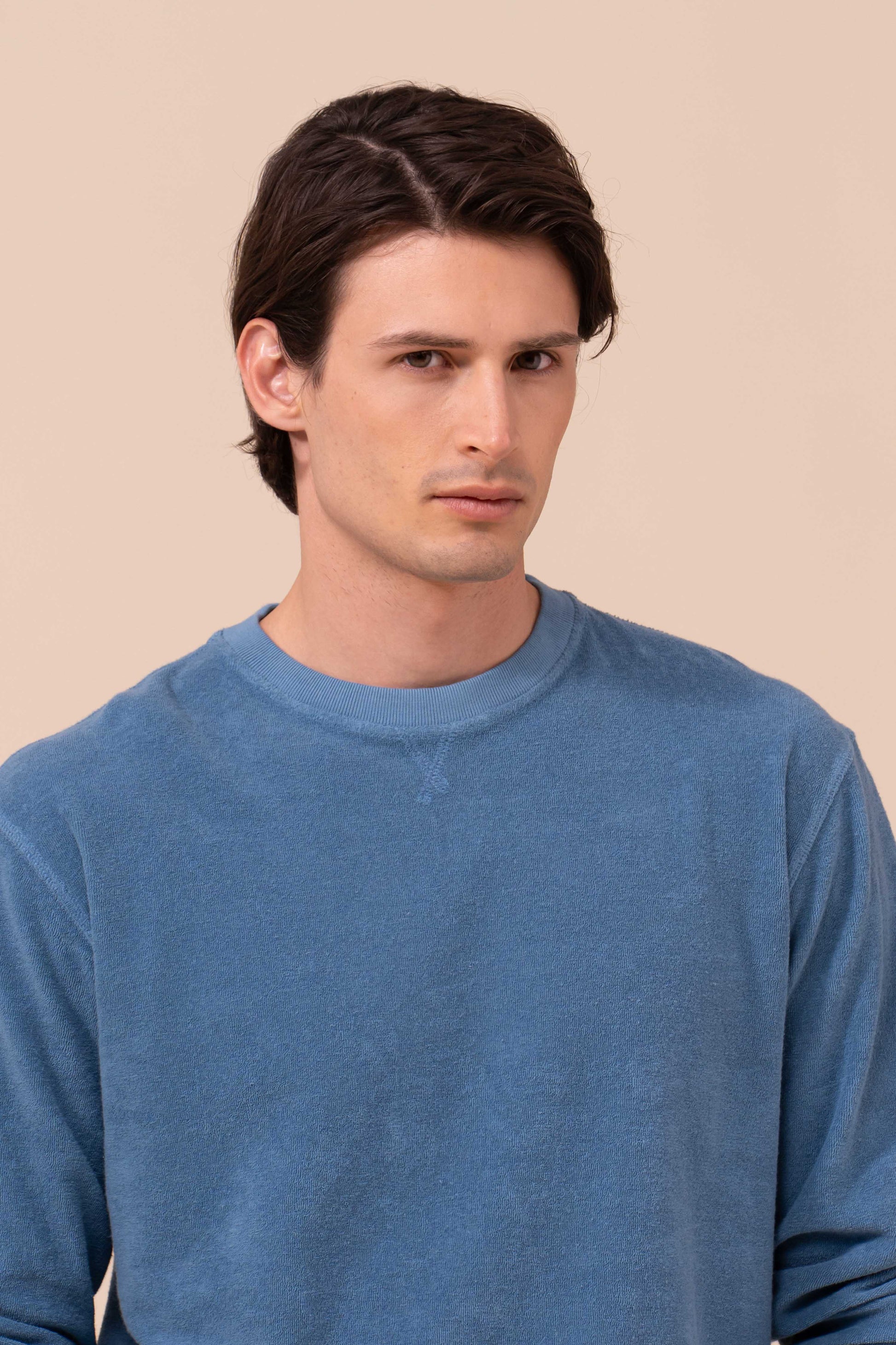 Argentina felpa in spugna di cotone - STEELBLUE