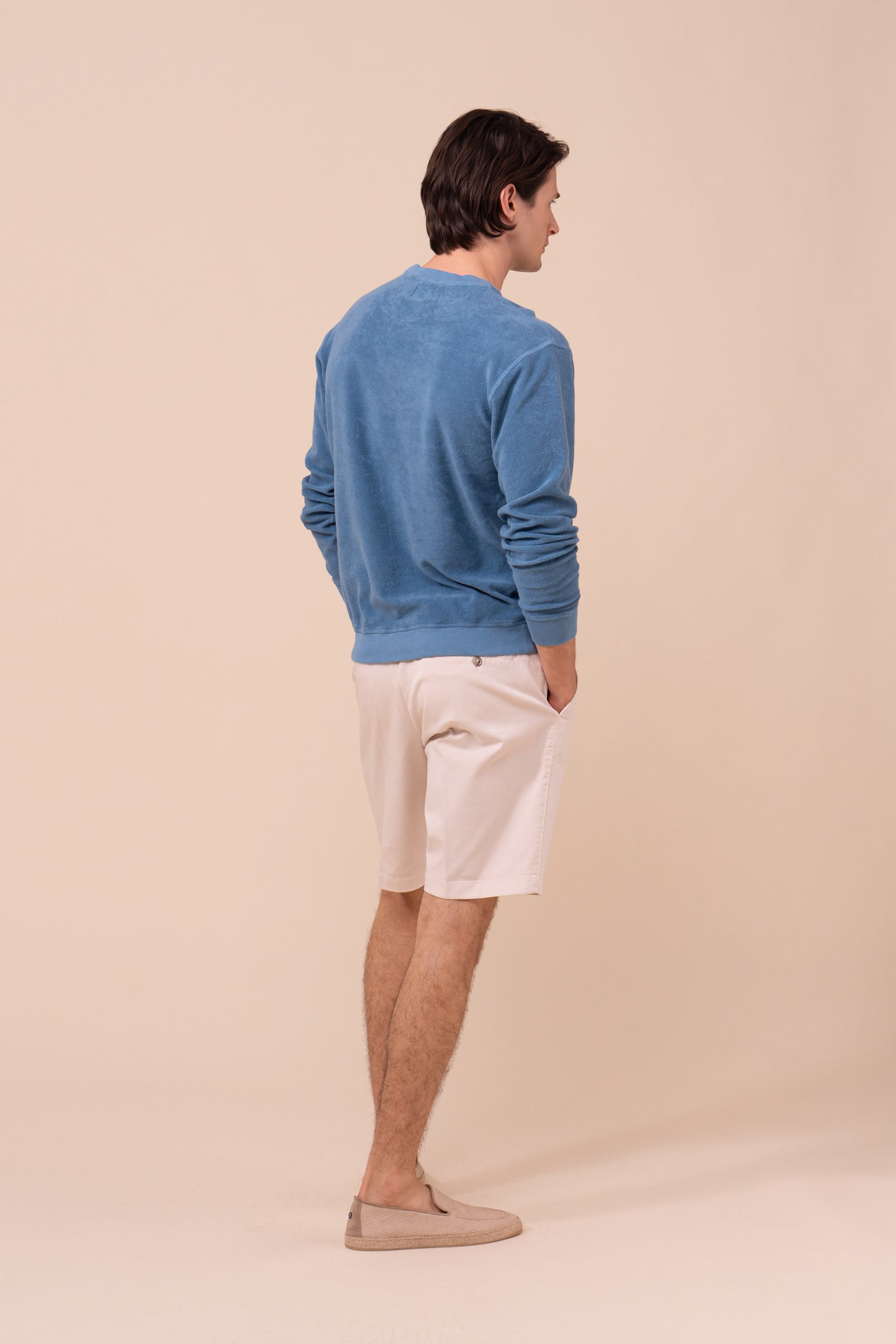 Argentina felpa in spugna di cotone - STEELBLUE