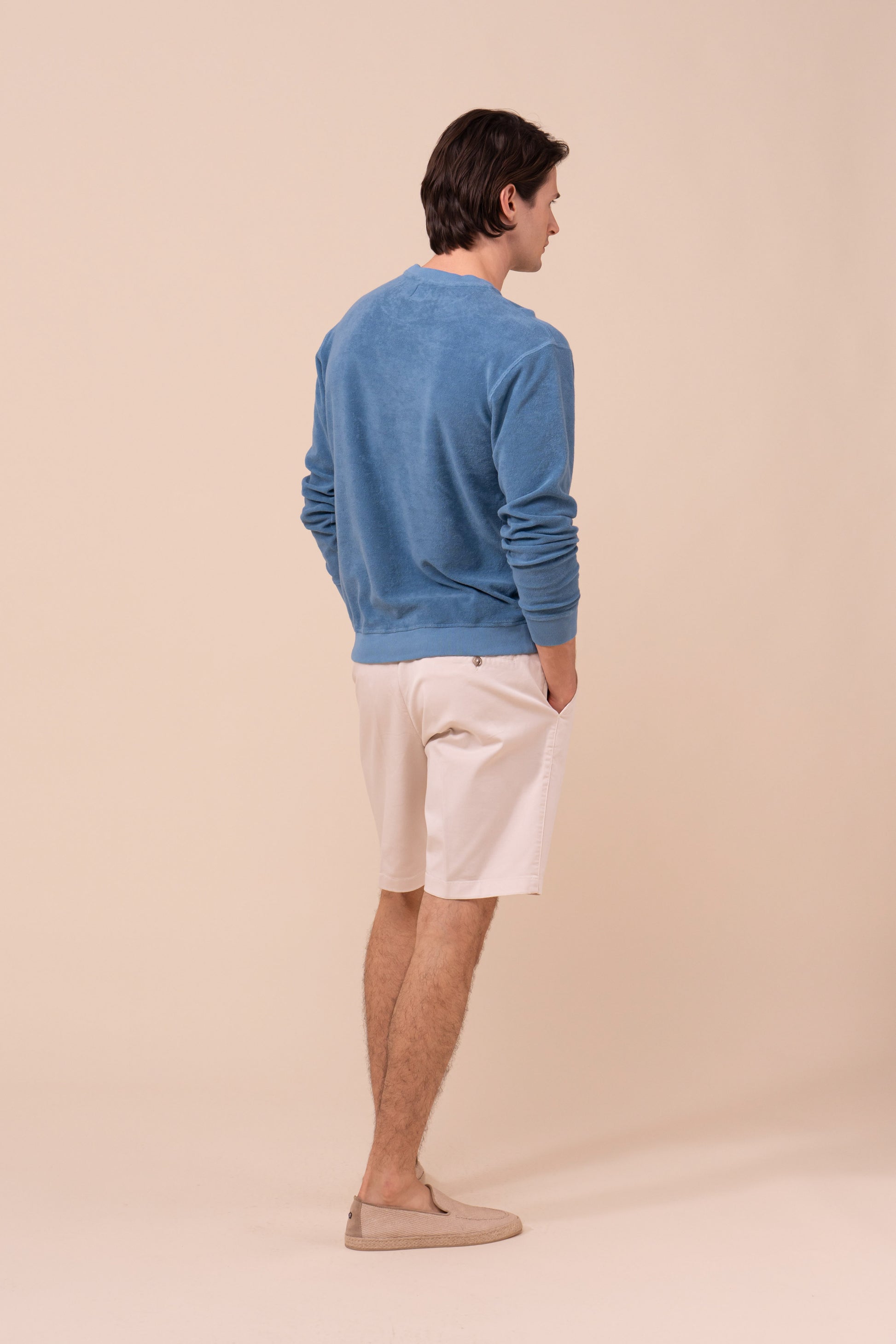 Argentina felpa in spugna di cotone - STEELBLUE