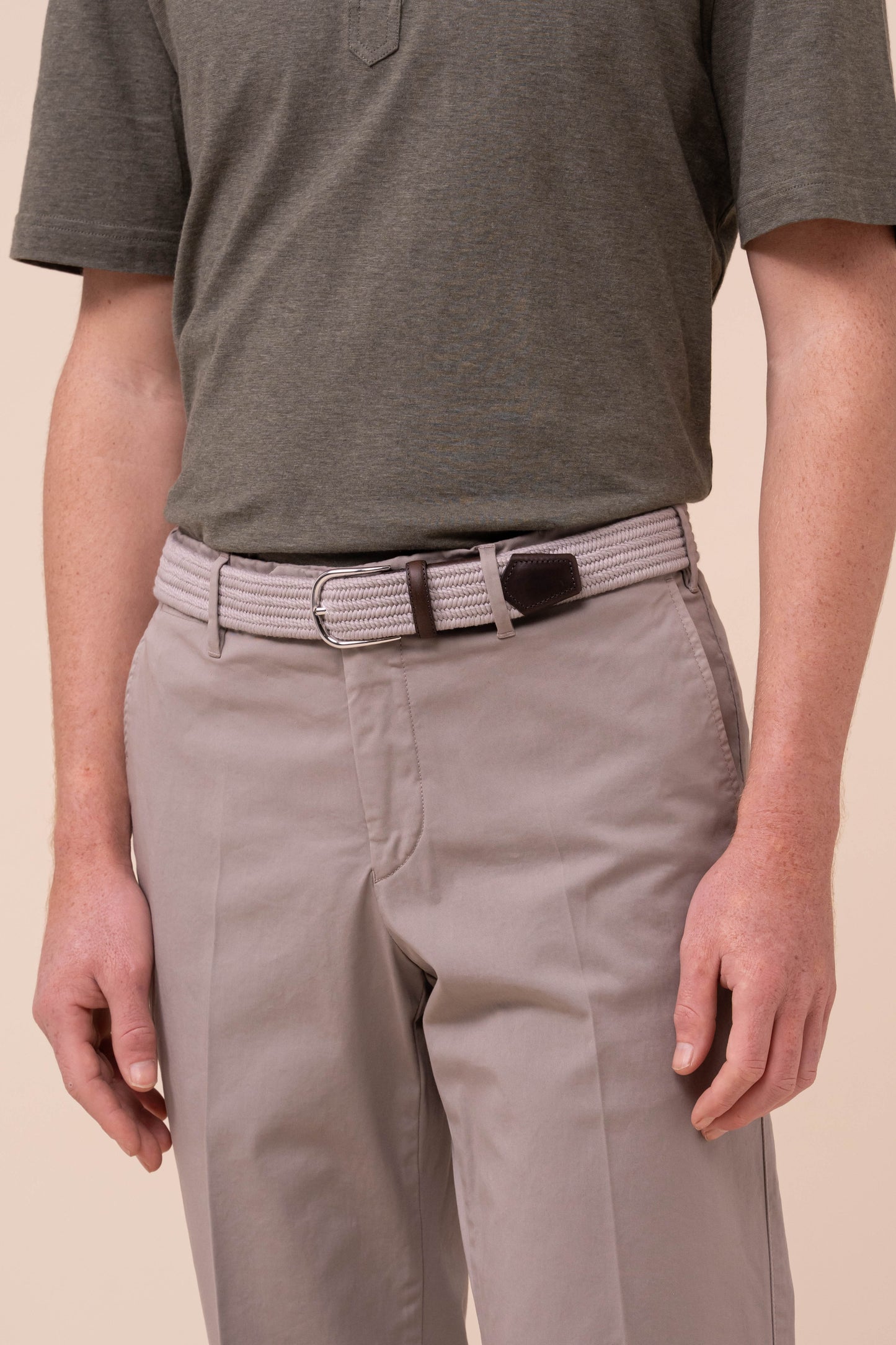 Elastic Signature Belt - GREIGE