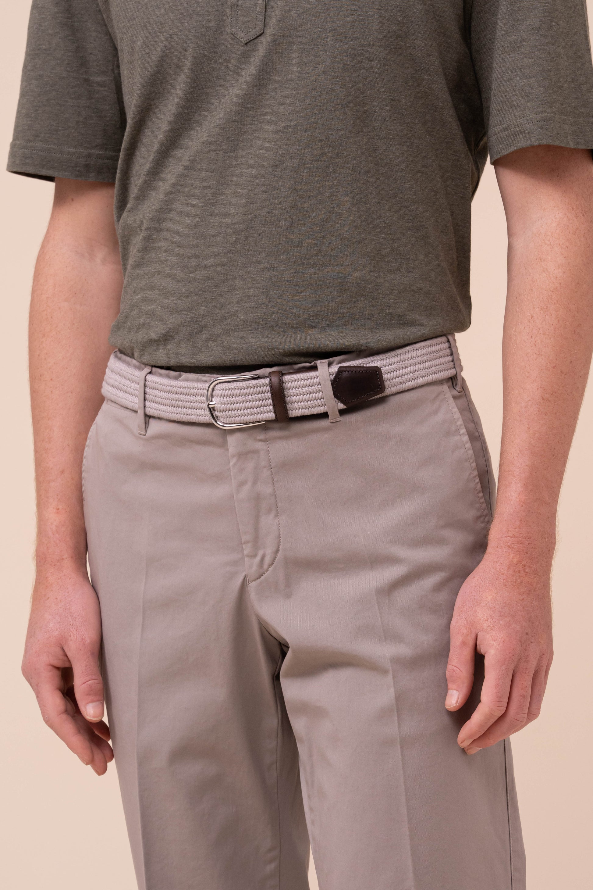 Elastic Signature Belt - GREIGE