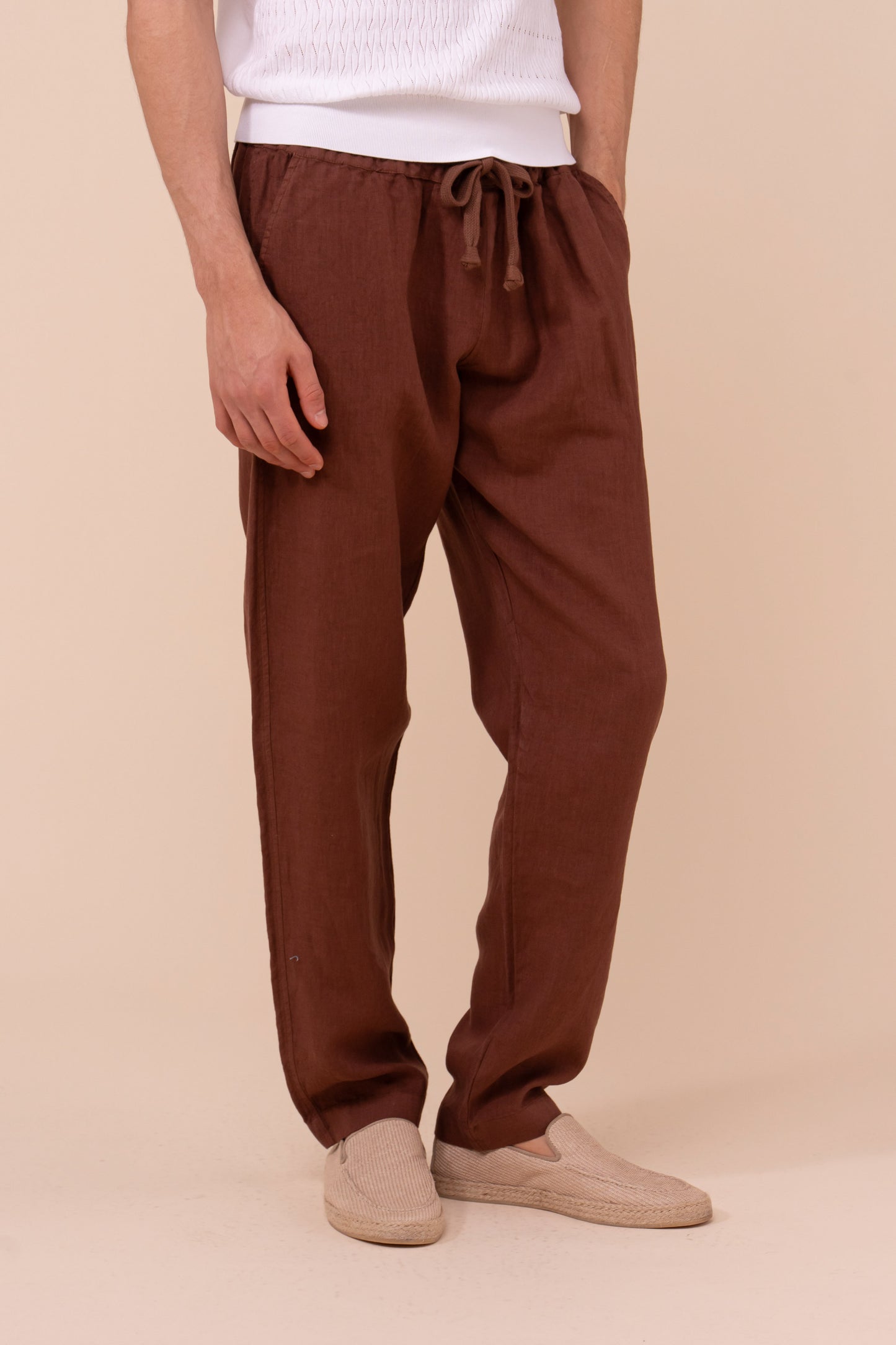 Bonifacio pantaloni in lino - NAVY