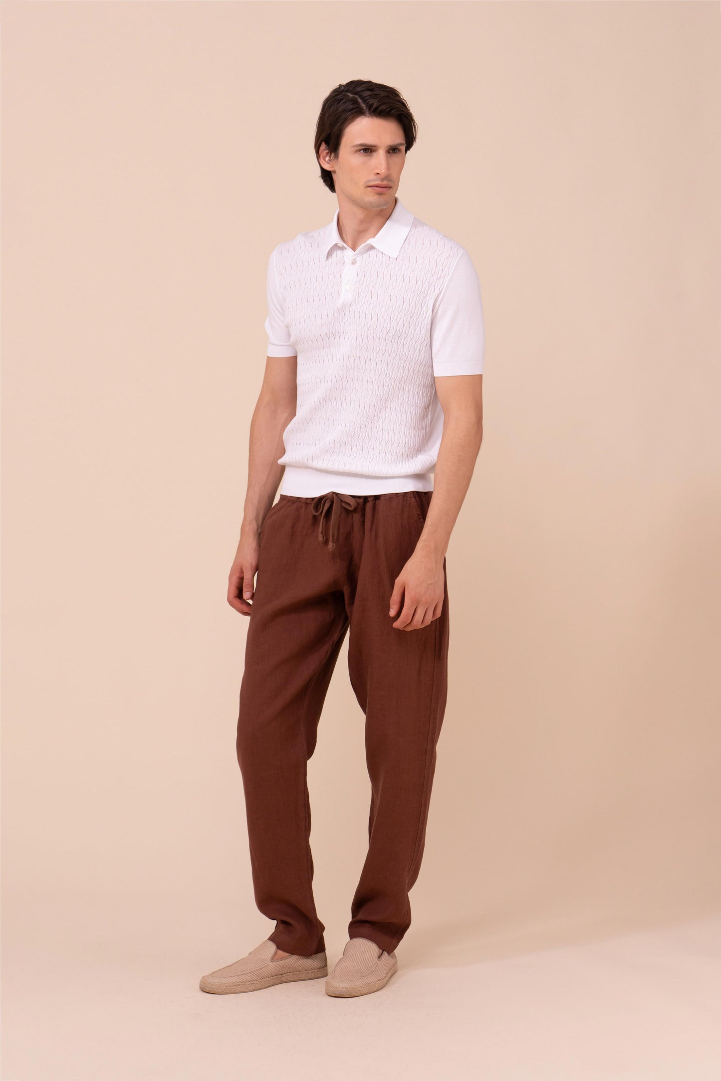 Bonifacio pantaloni in lino - NAVY